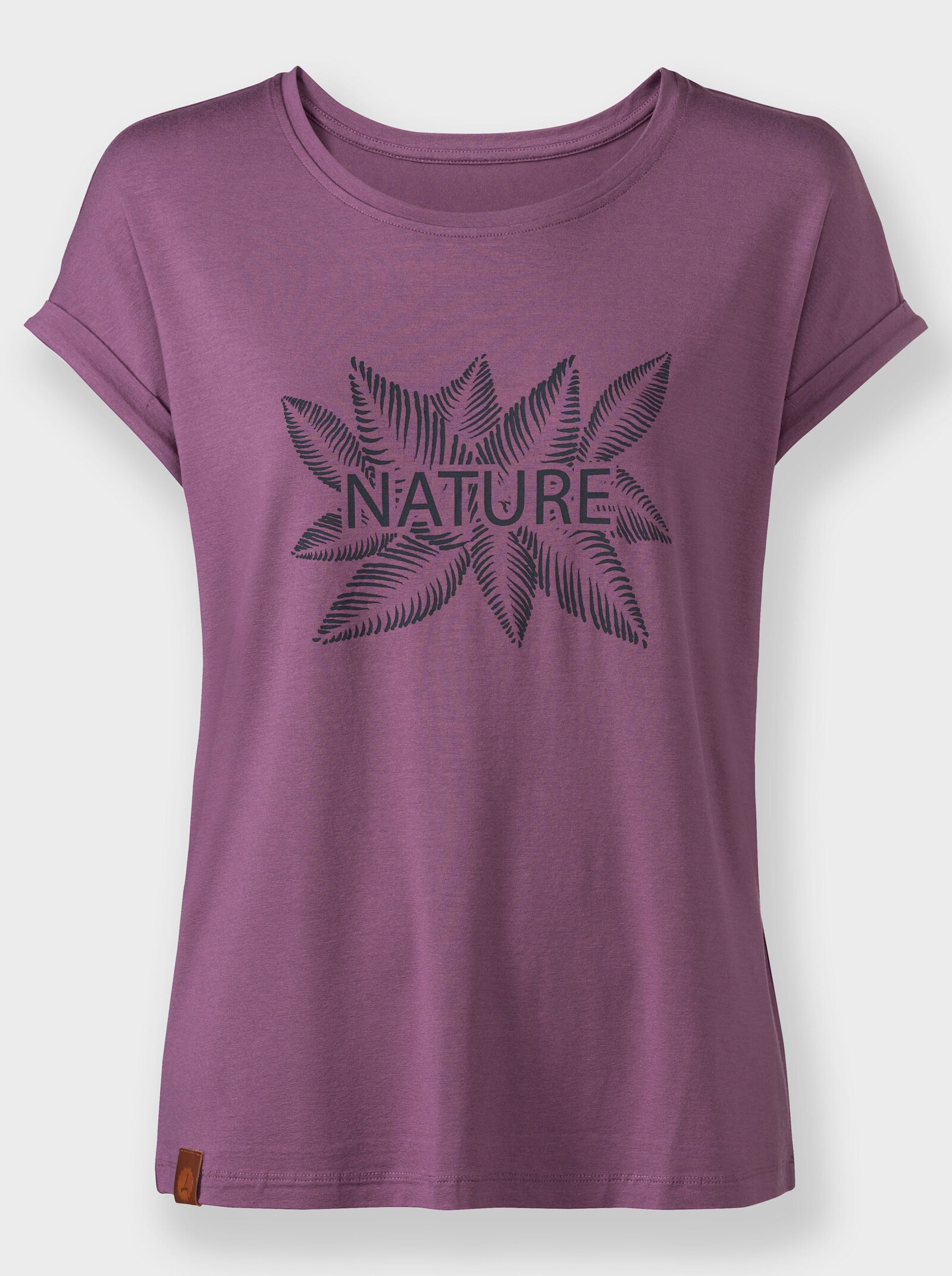 Shirt mit überschnittenen Schultern - violett