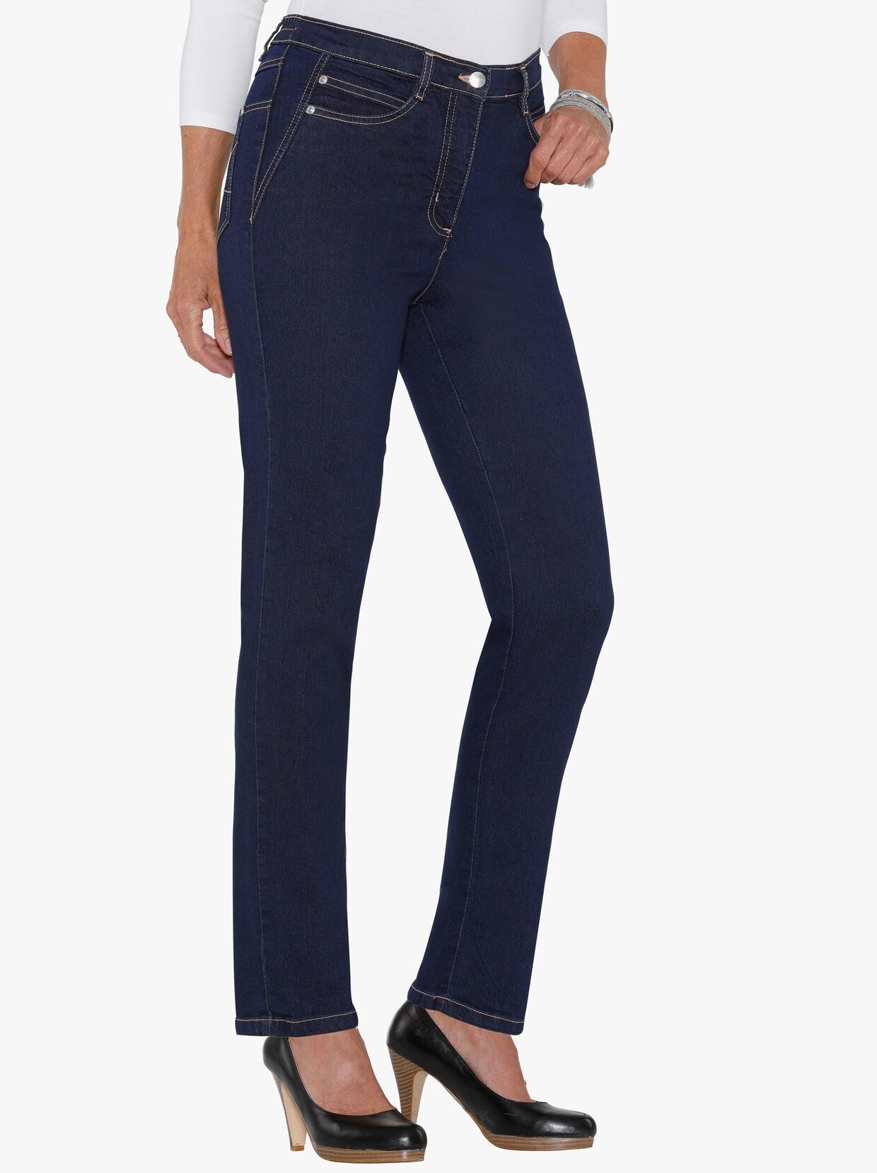 5-pocketjeans - dark-blue
