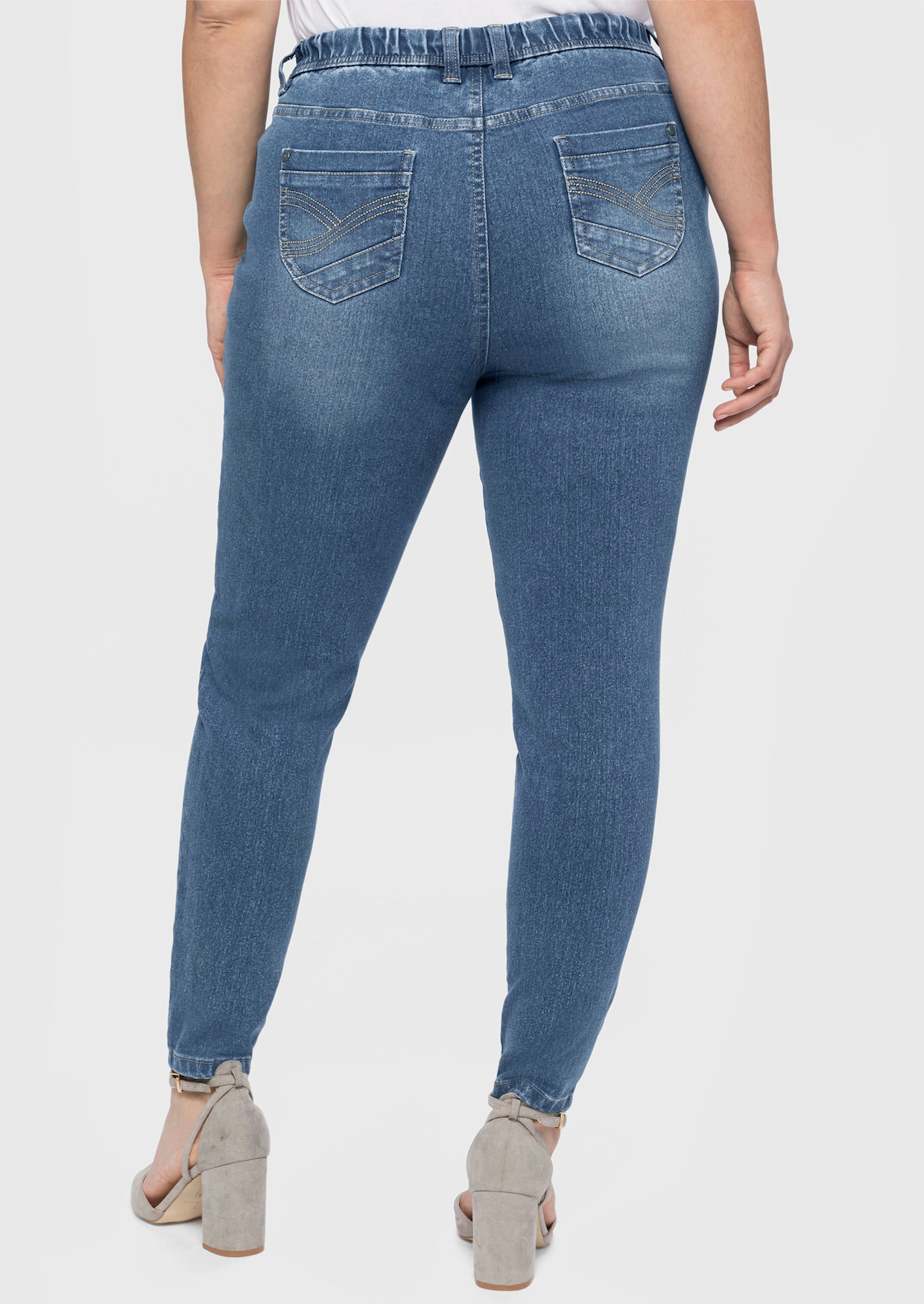 sheego Jeggings - light blue-denim