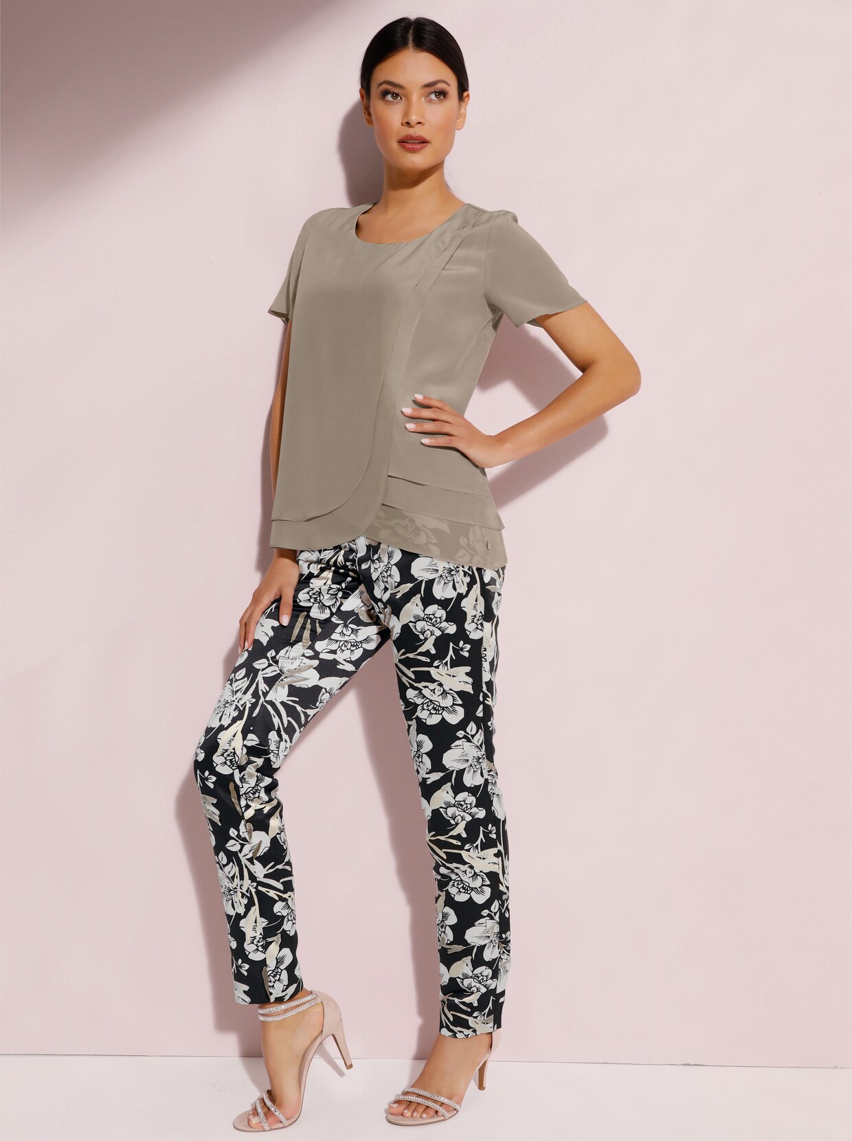 Creation L Premium Seiden-Bluse - sesam