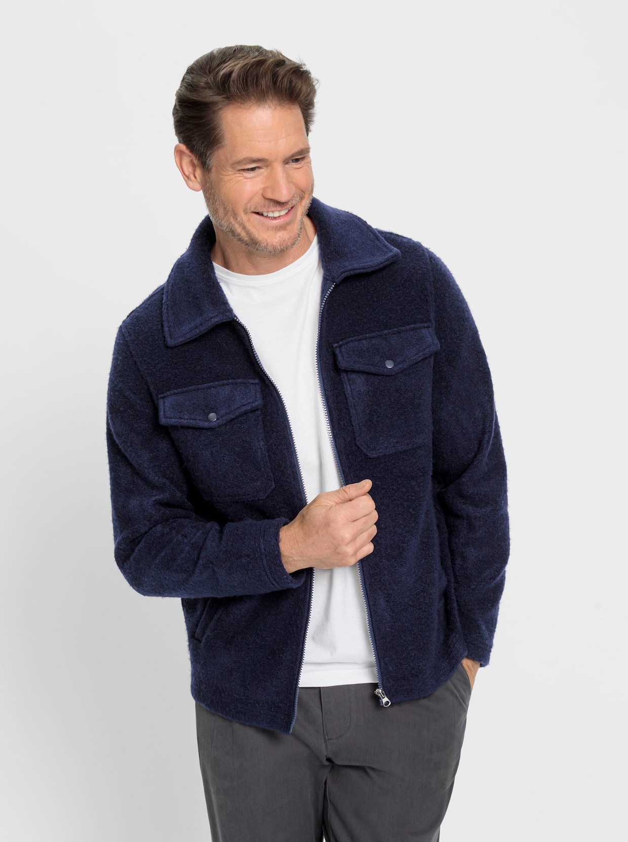 Marco Donati Fleece-Jacke - marine