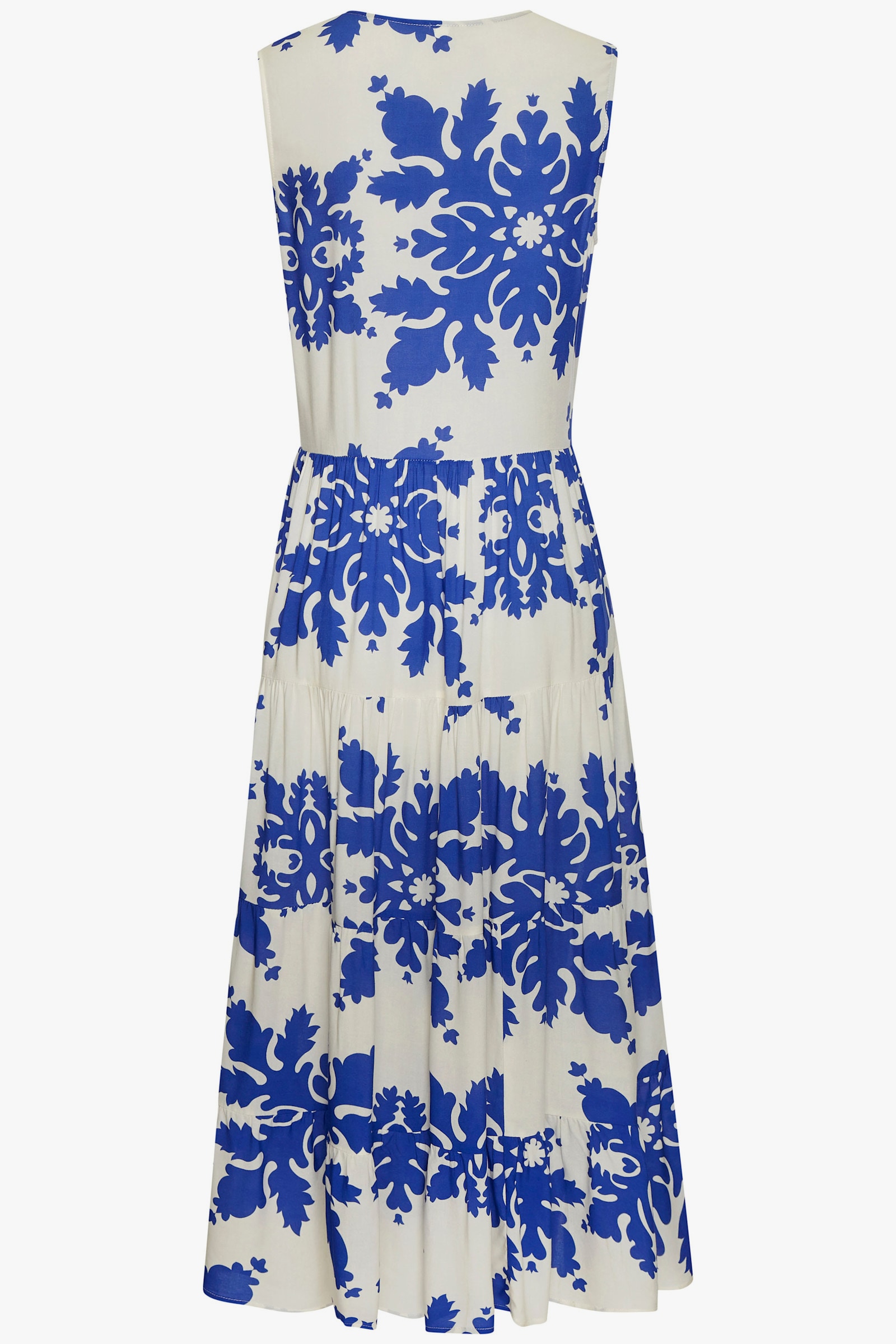 Vivance Maxikleid - creme-blau bedruckt