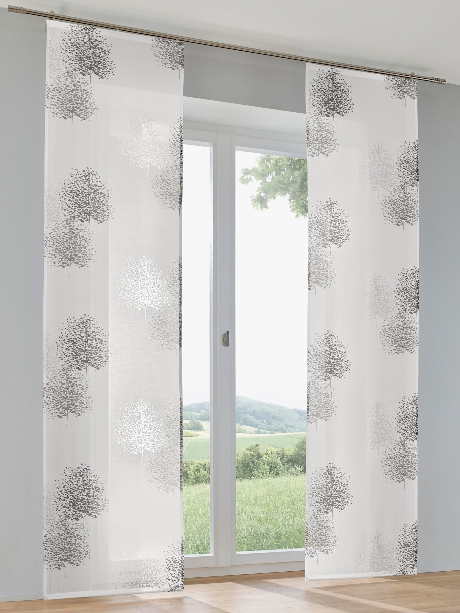 heine home Schiebevorhang - anthrazit-weiß