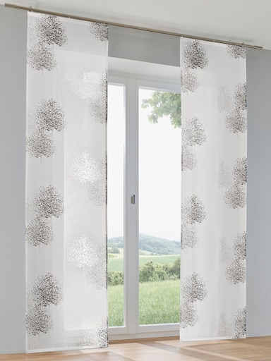 heine home Schiebevorhang - anthrazit-weiß