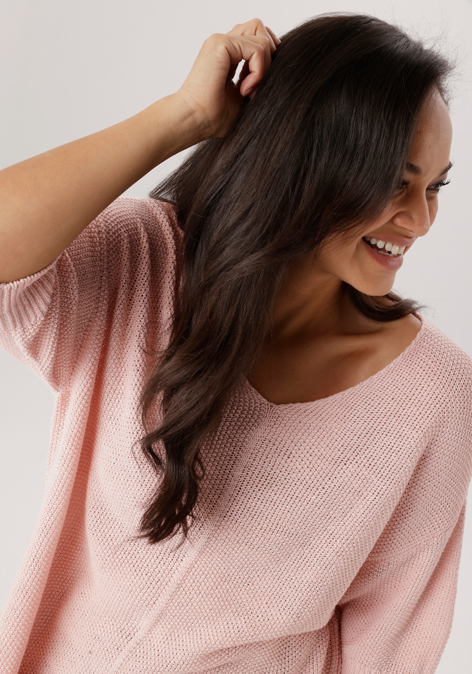 Aniston PLUS Strickpullover - puderrosa