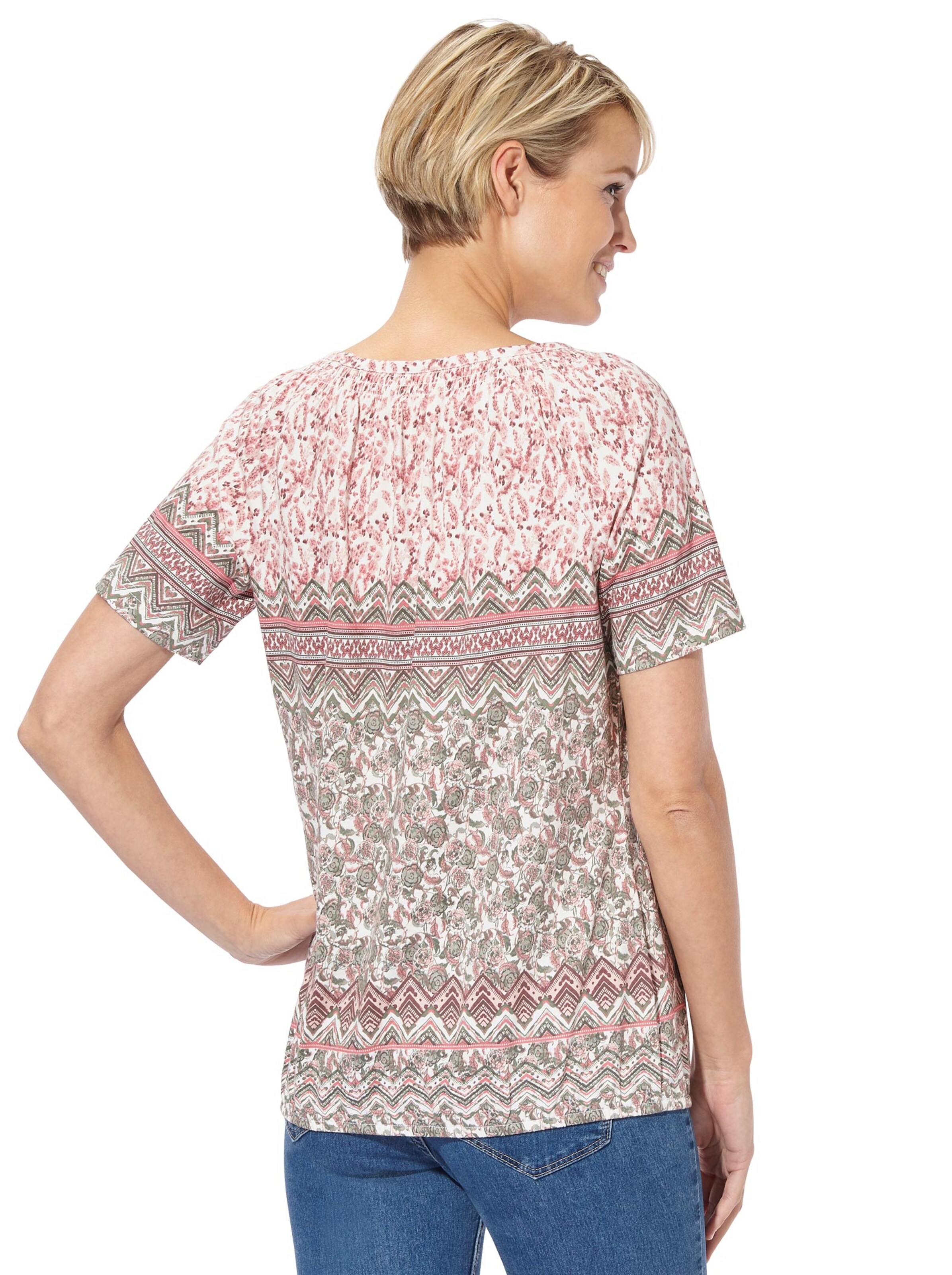 Shirt - rosé-schilf-bedruckt