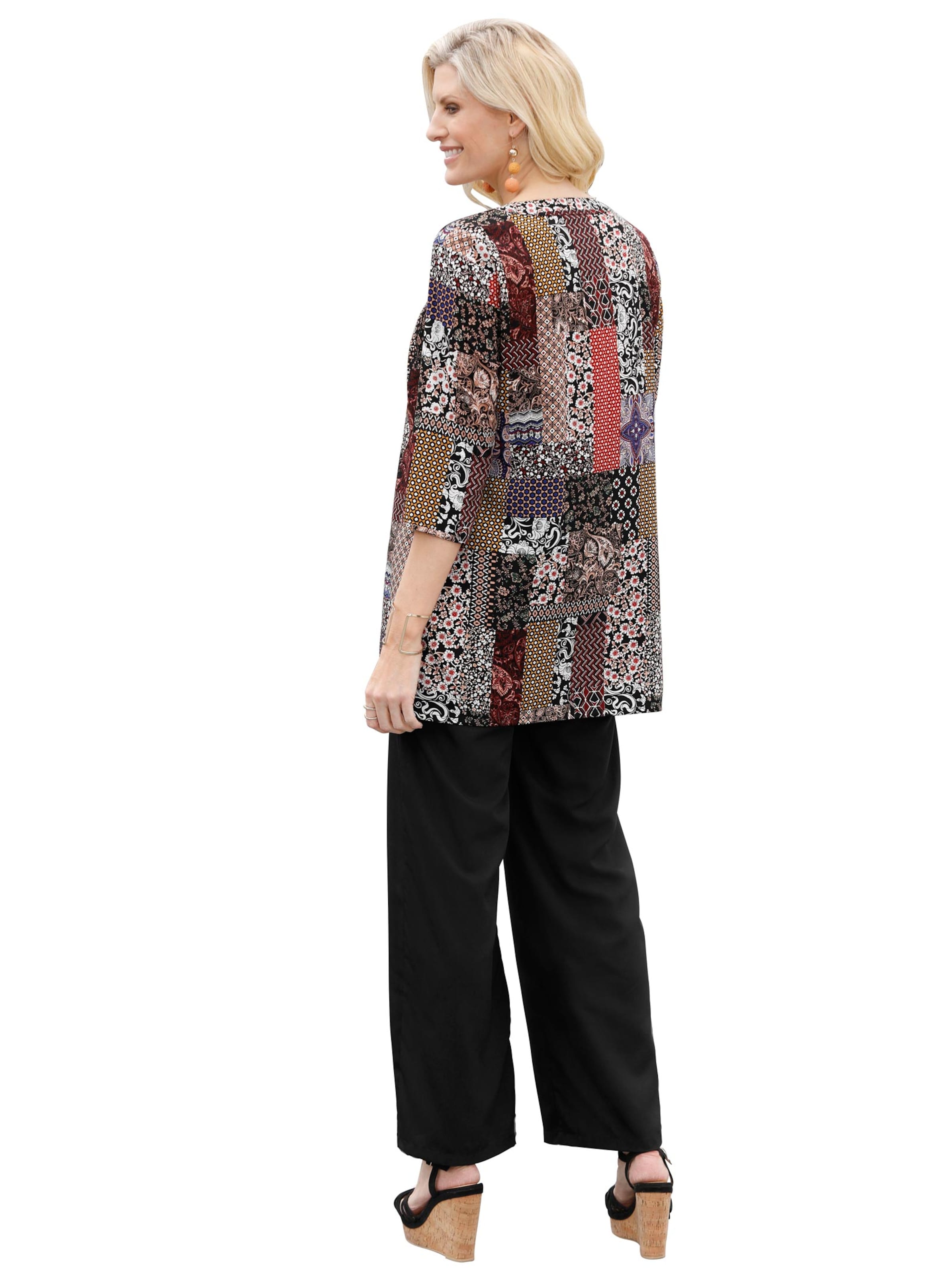 Bluse - braun-gemustert