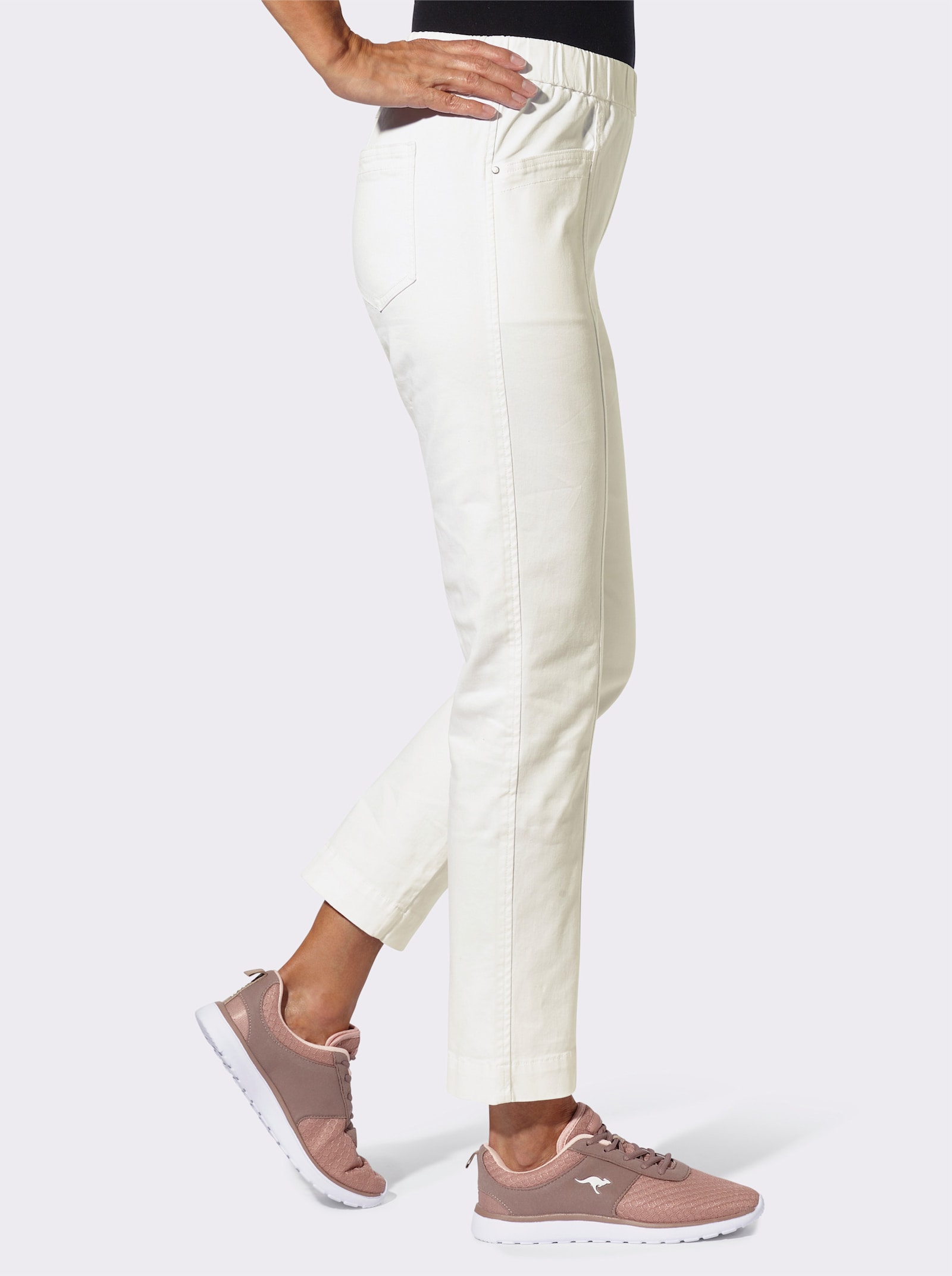 Schlupfjeans mit Stretch-Anteil - weiß