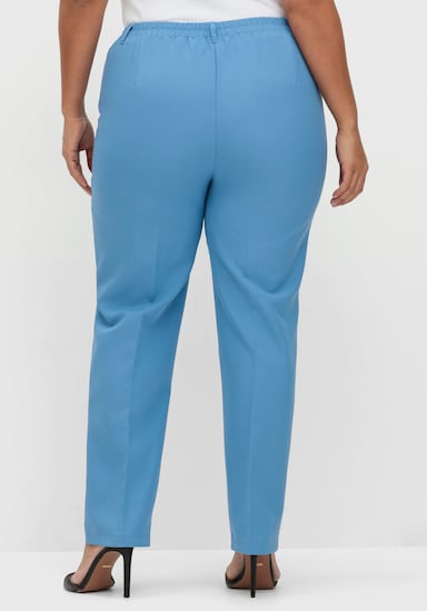 Bügelfaltenhose - mittelblau