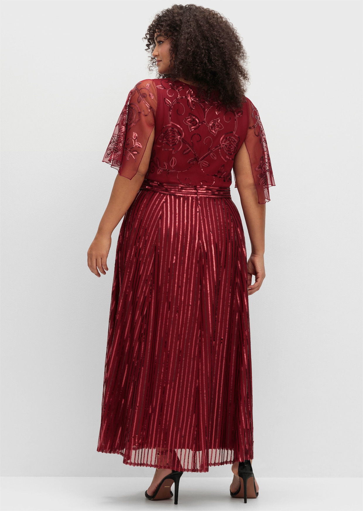 sheego Abendkleid - dunkelrot