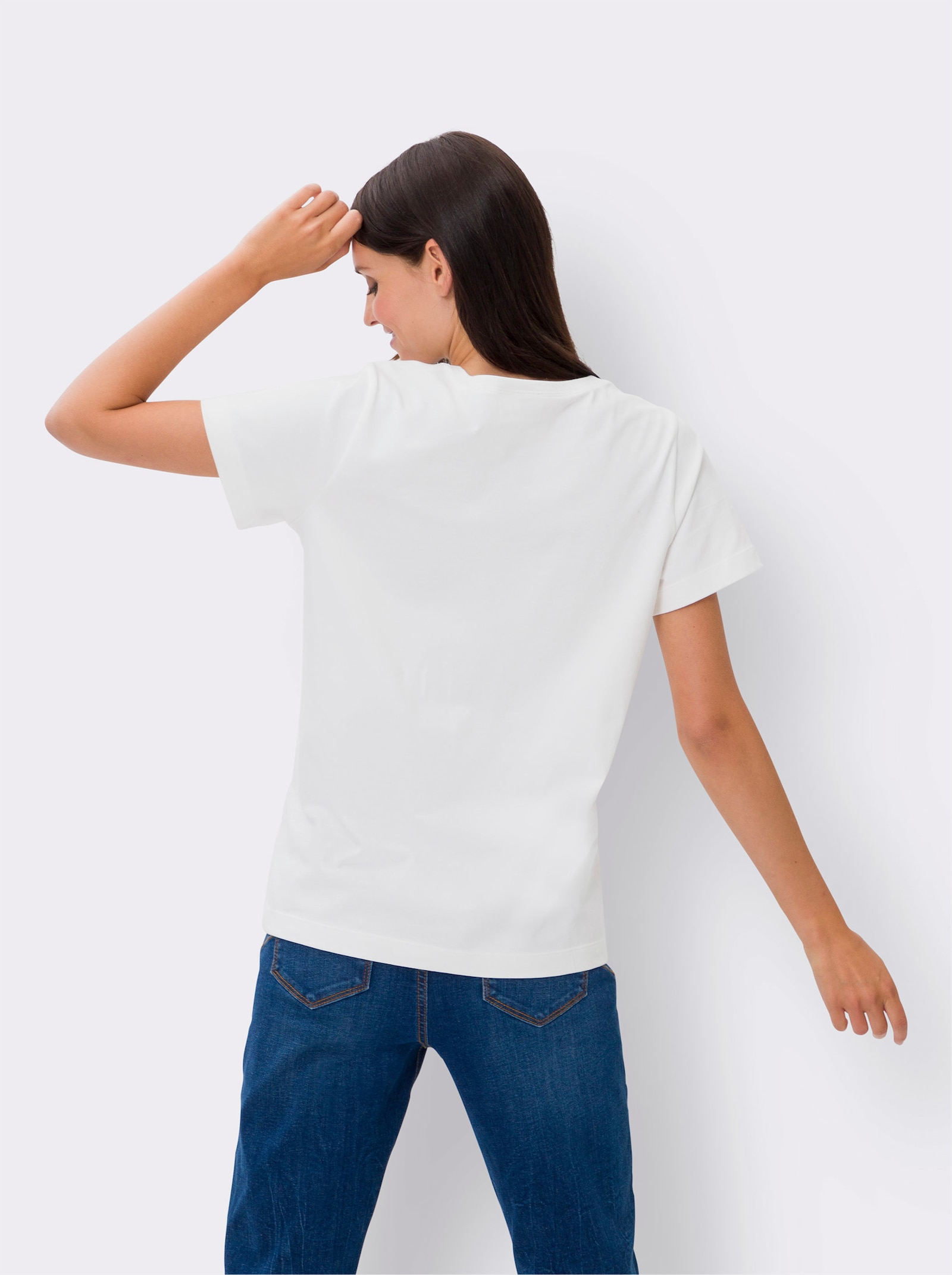 heine T-shirt avec imprimé léopard - écru