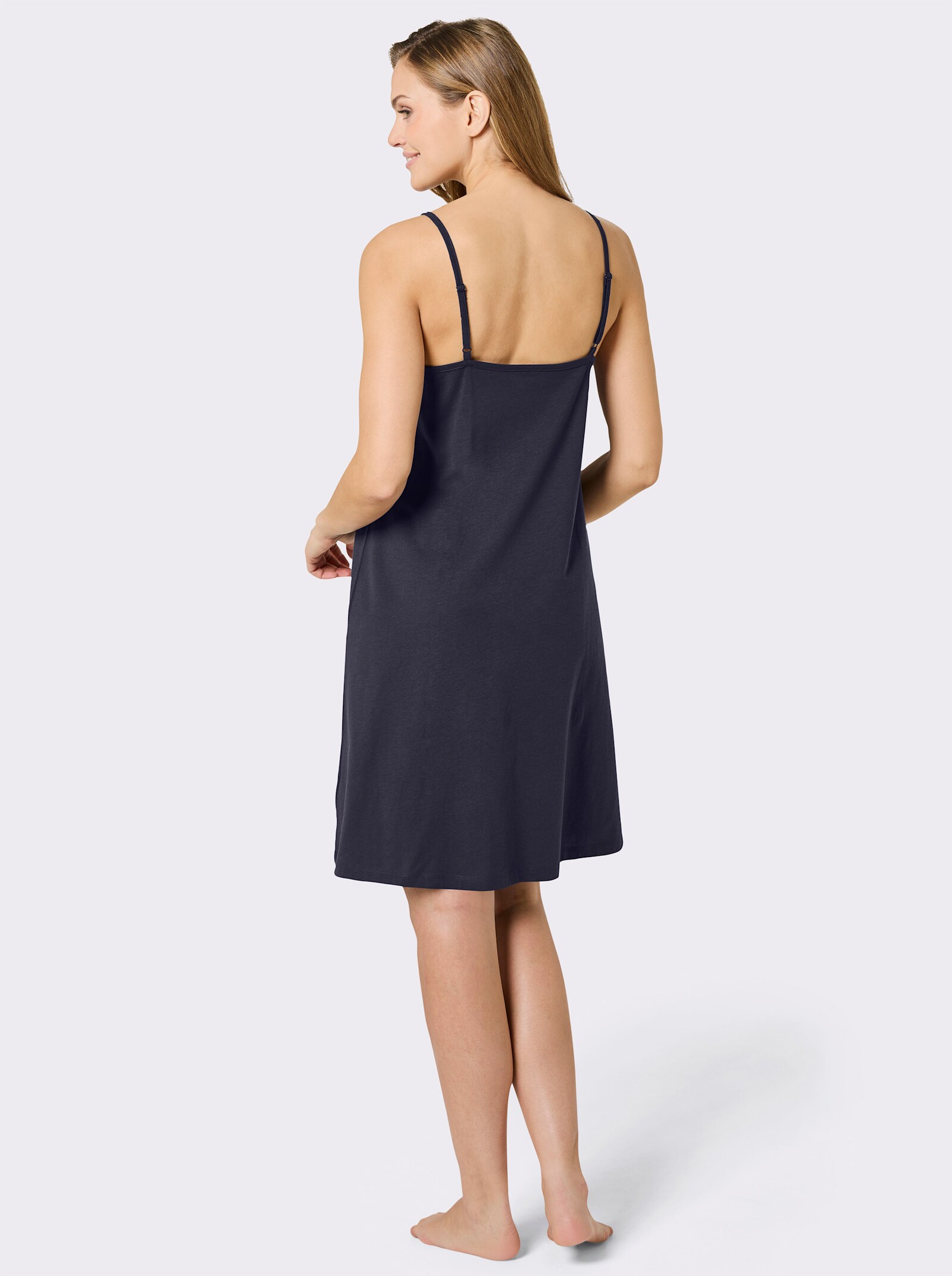 feel good Sommerkleid mit Spaghettiträgern - marine