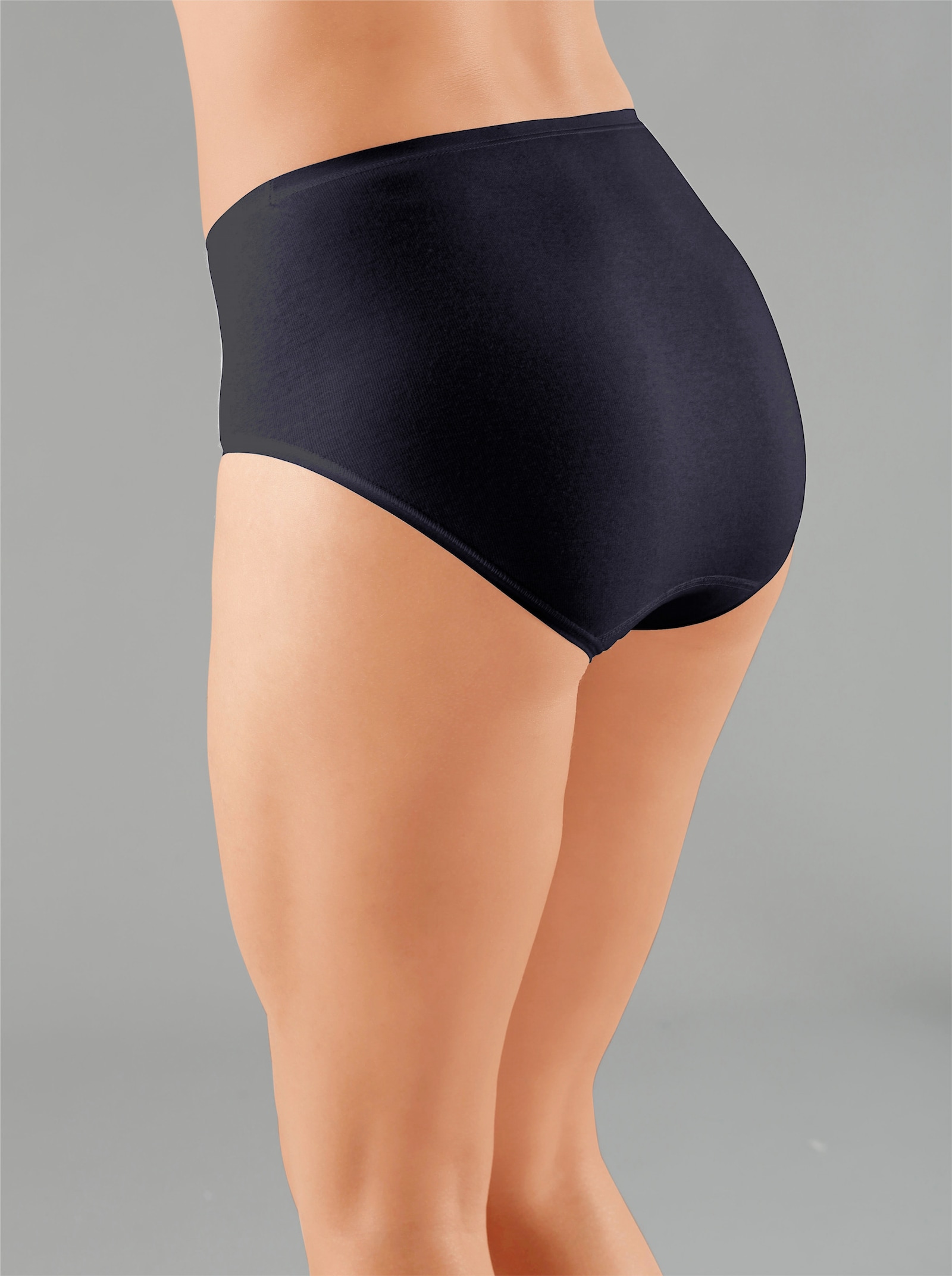 Slip aus Bio-Baumwolle - 1x weiß + 2x champagner + 2x schwarz