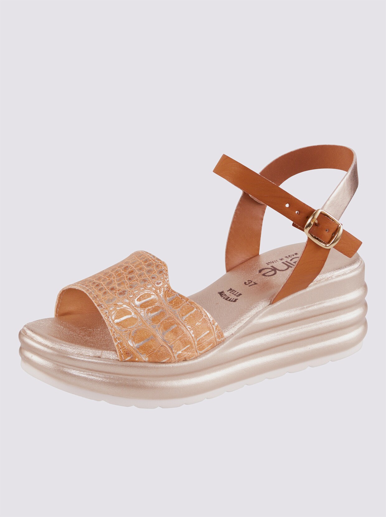 heine Sandalette - camel-cognac-goldfarben