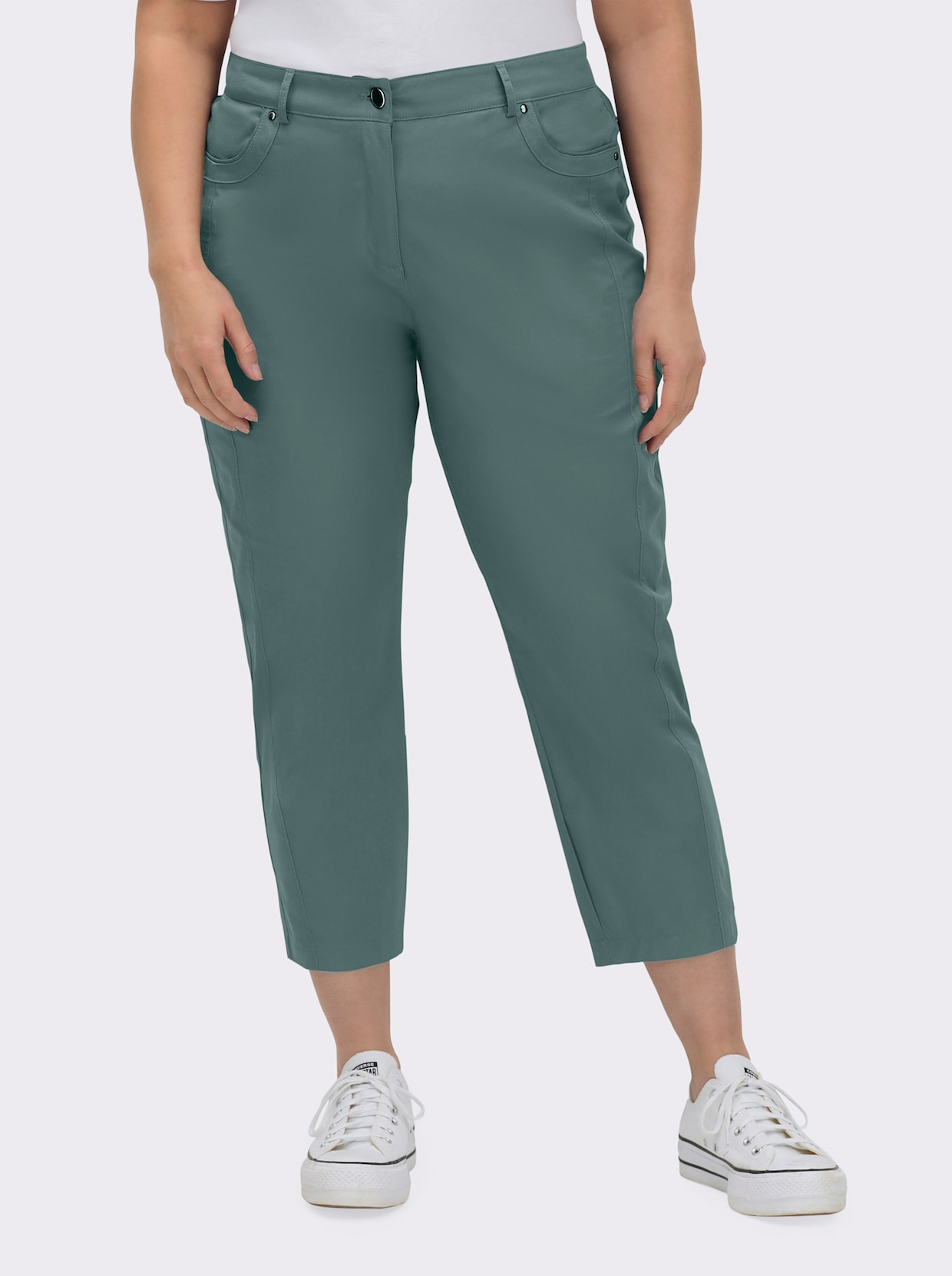 7/8-Jeans - jadegrün