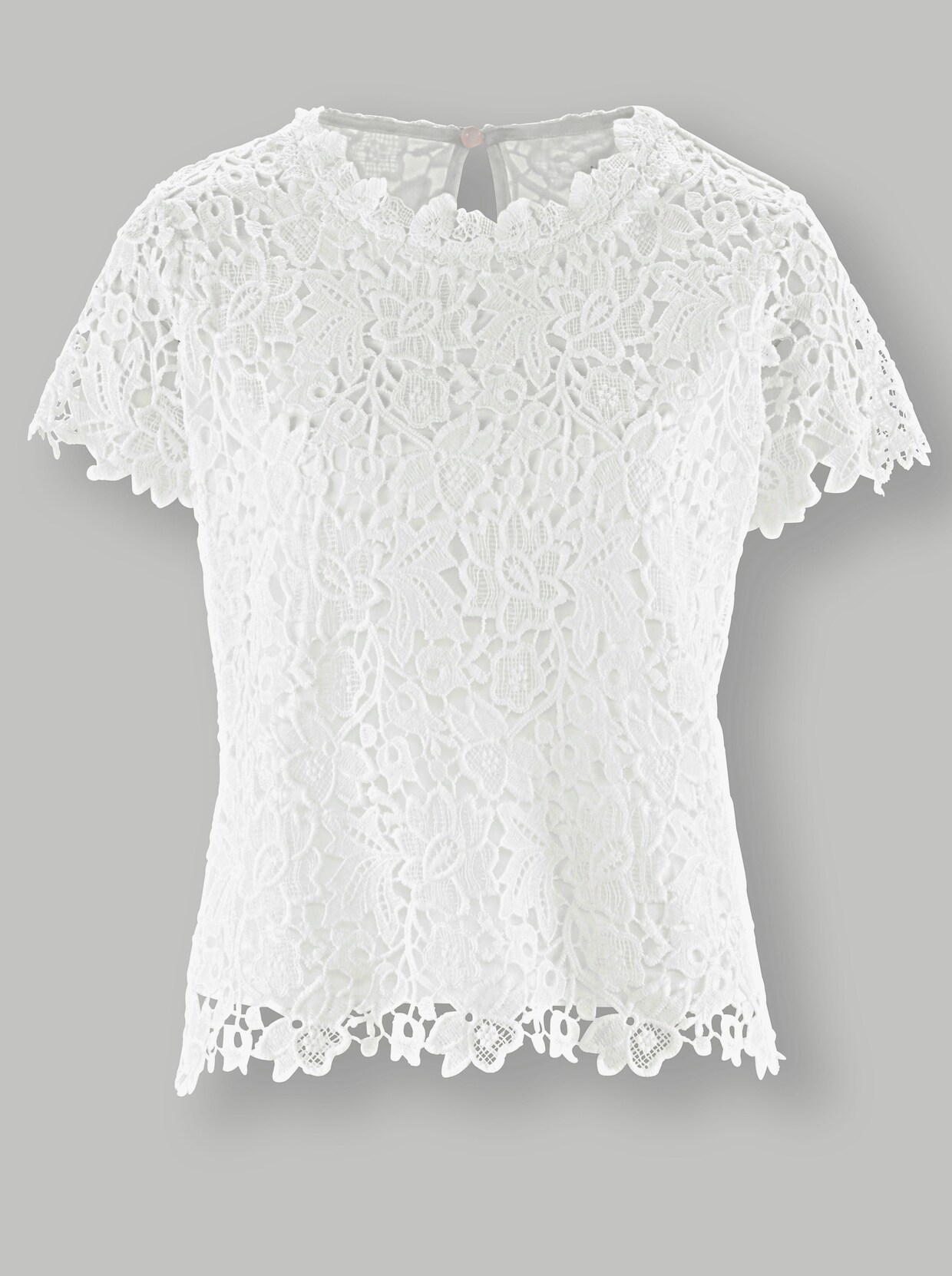 Spitzenshirt - weiss