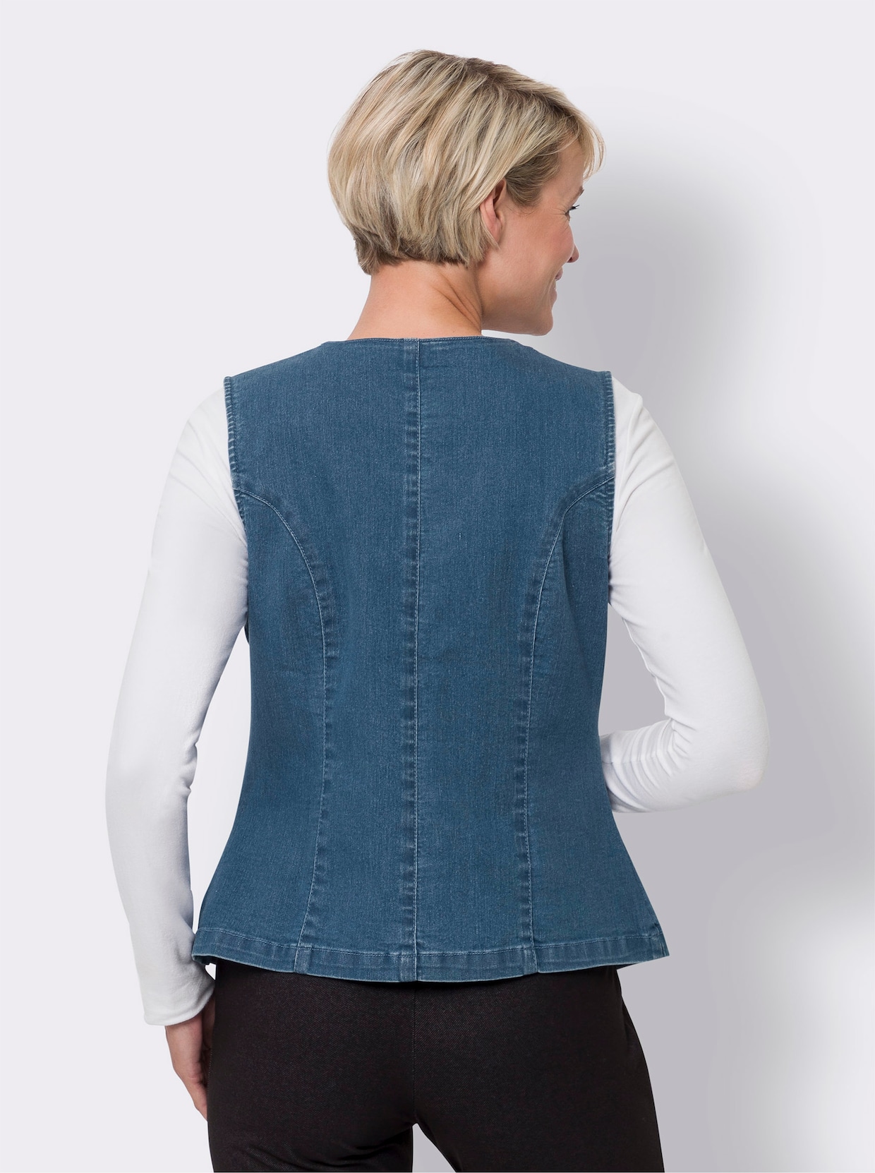 Jeansgilet - blue-bleached