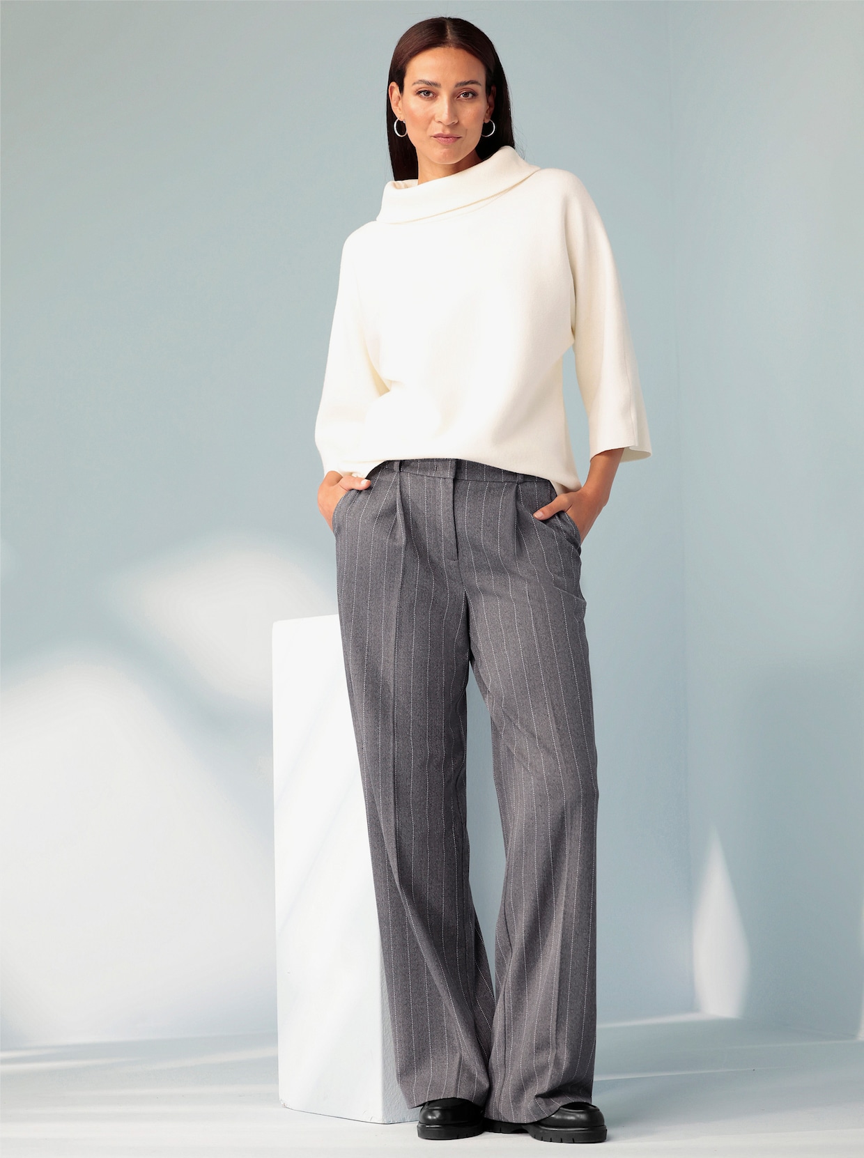 heine Pullover met 3/4-mouwen - ecru