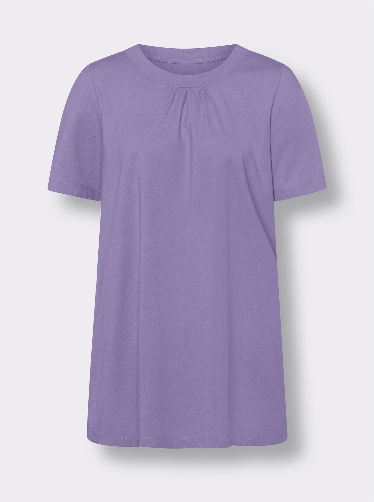 Lang shirt - lavendel gemêleerd