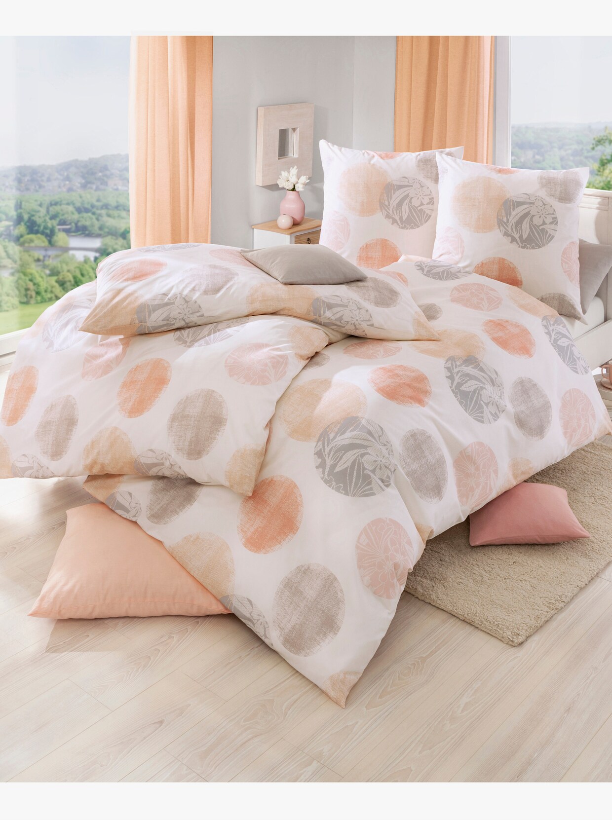 Dormisette Bedtextiel - roze/grijs
