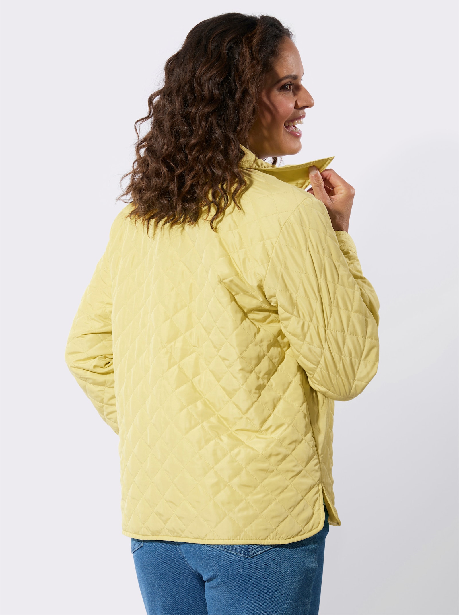 Blusenjacke mit aufgesetzten Brusttaschen - zitrone