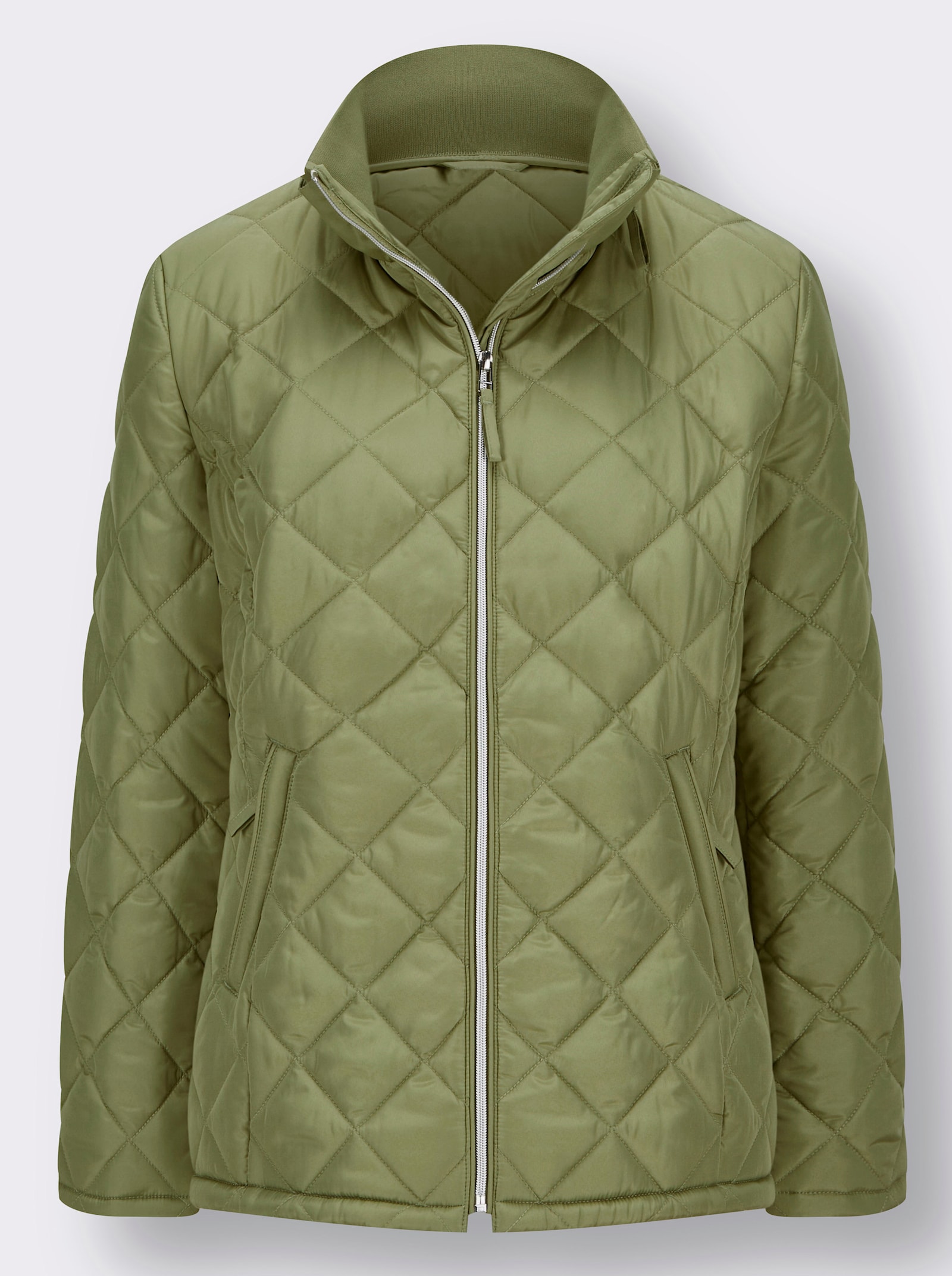 Steppjacke mit Sandwich-Stepp und Wattierung - schilf