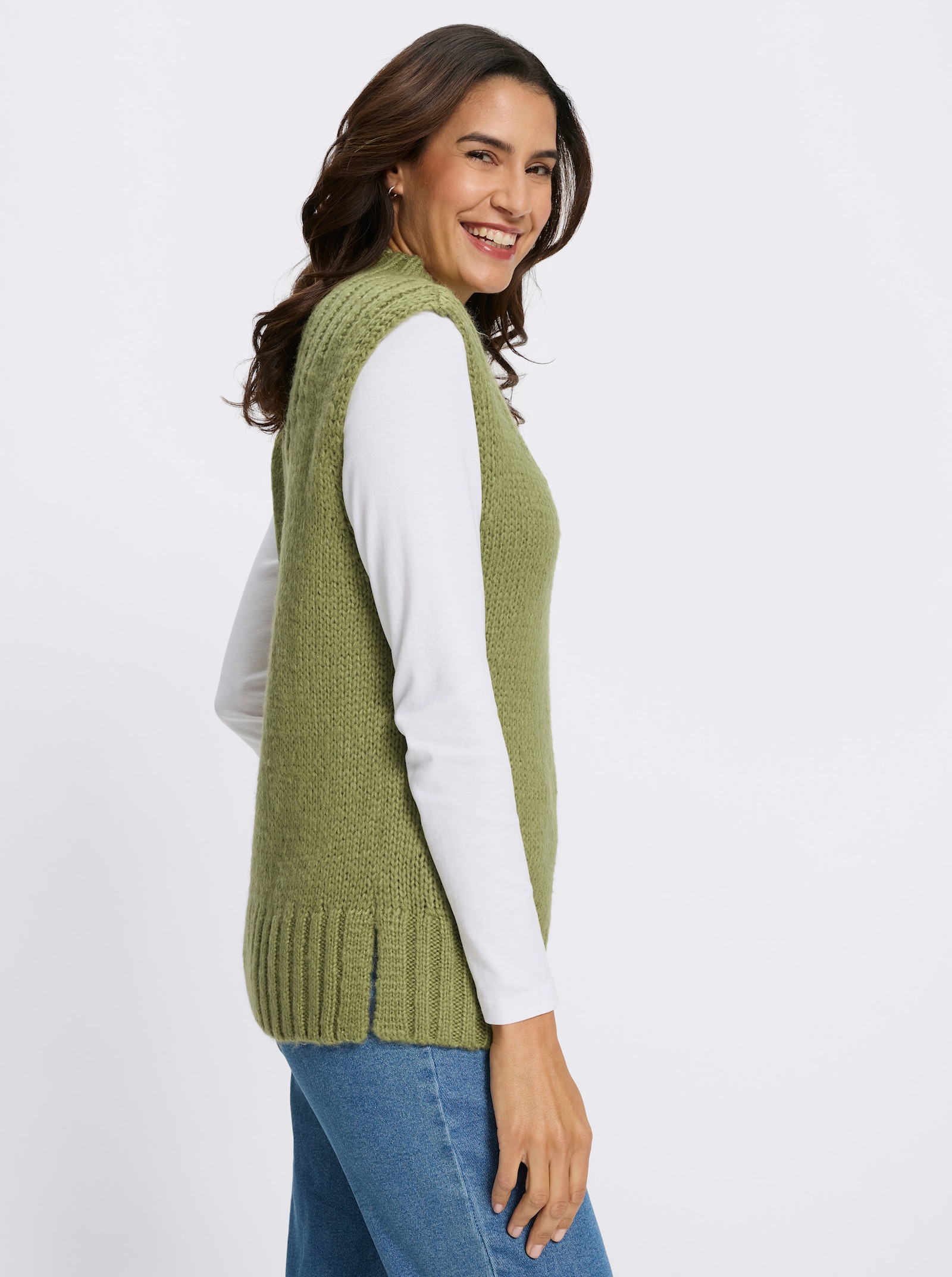 Pullunder mit Stehkragen - schilf