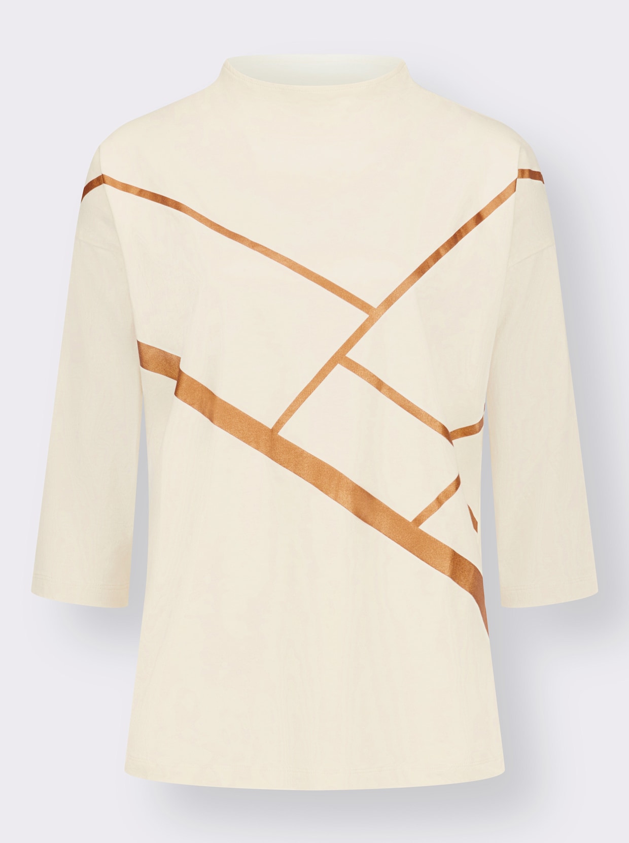 Shirt met 3/4-mouw - champagne