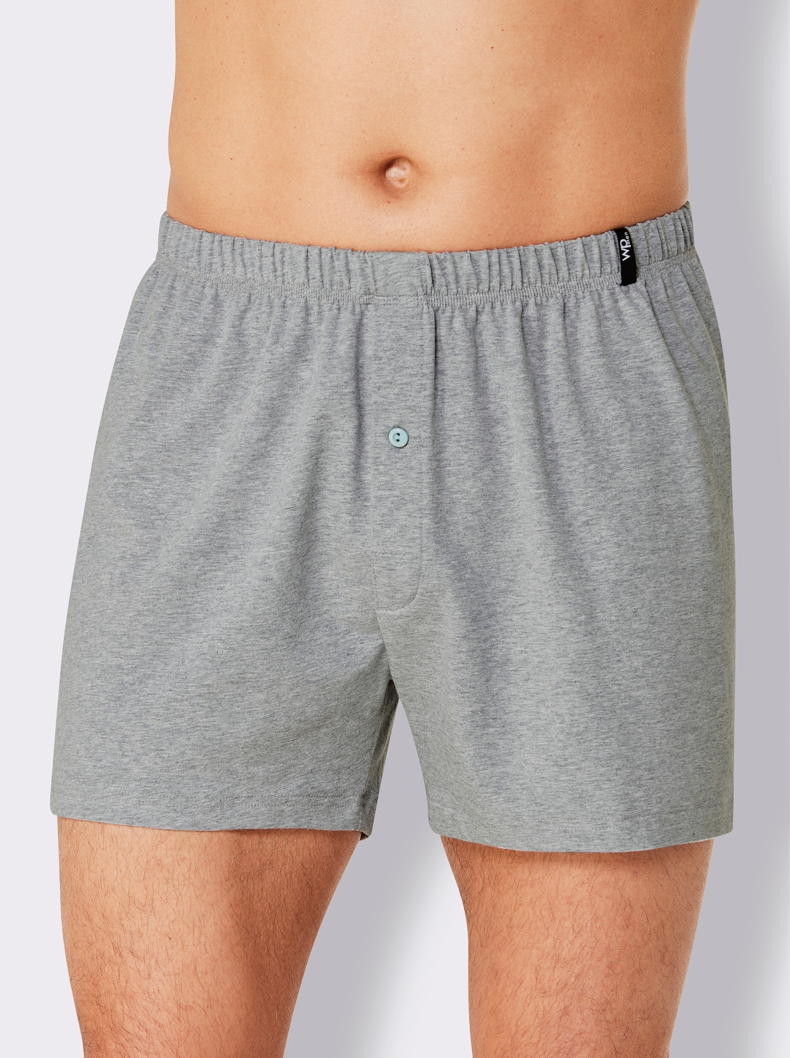 wäschepur men Boxershorts - antraciet/mint geruit + antraciet + lichtgrijs