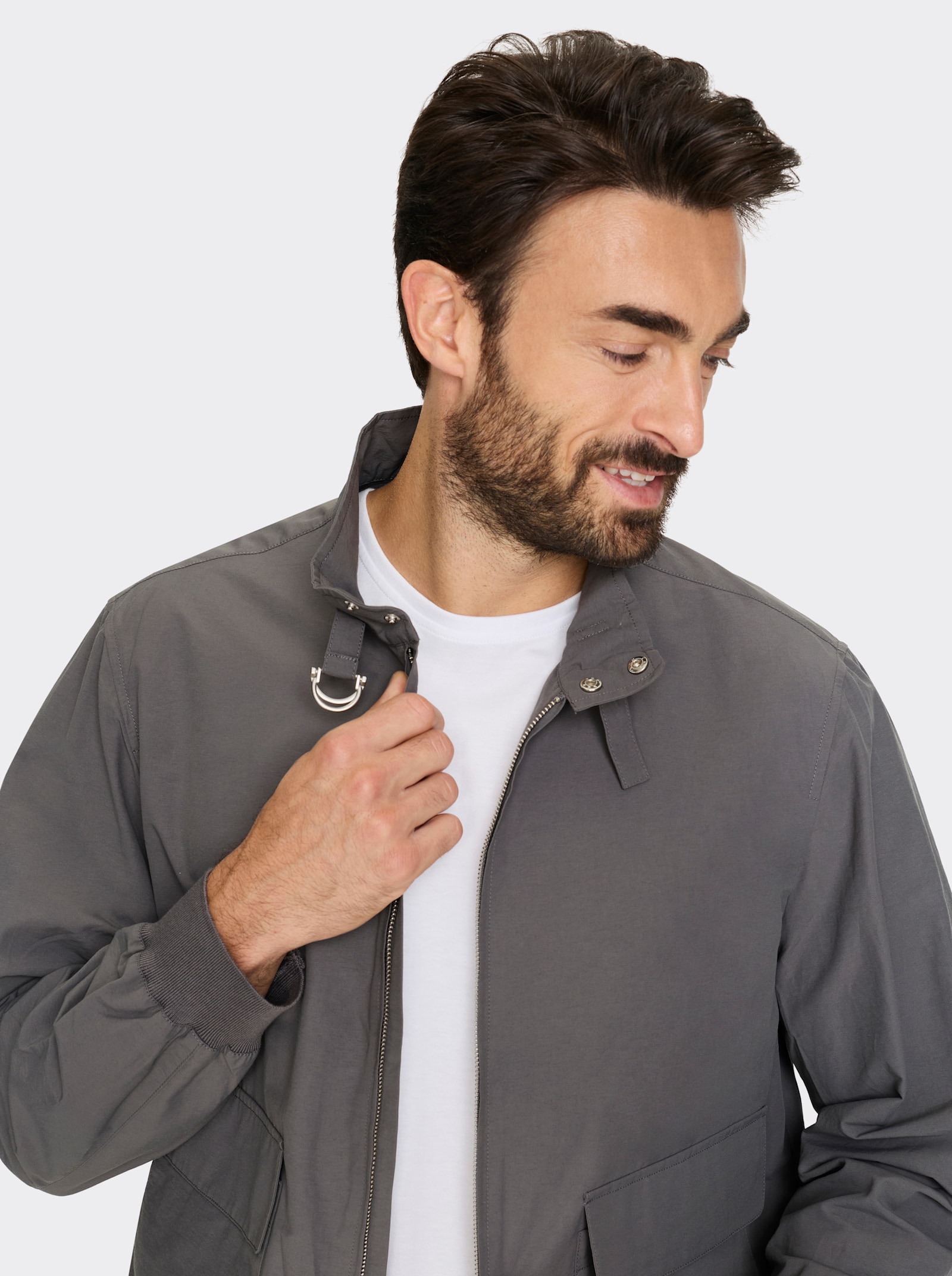 Marco Donati Blouson mit Stehkragen - anthrazit