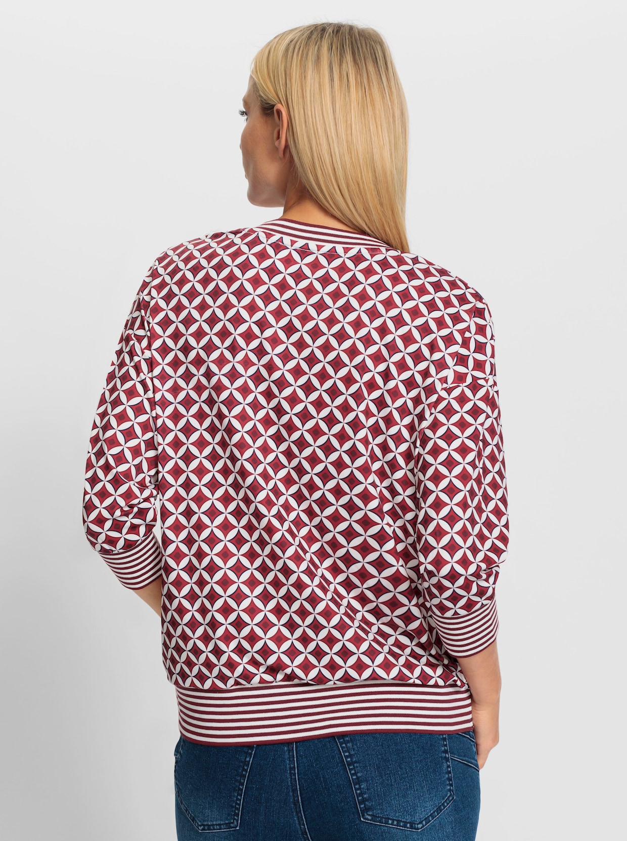 heine Blouseshirt - ecru/rood bedrukt