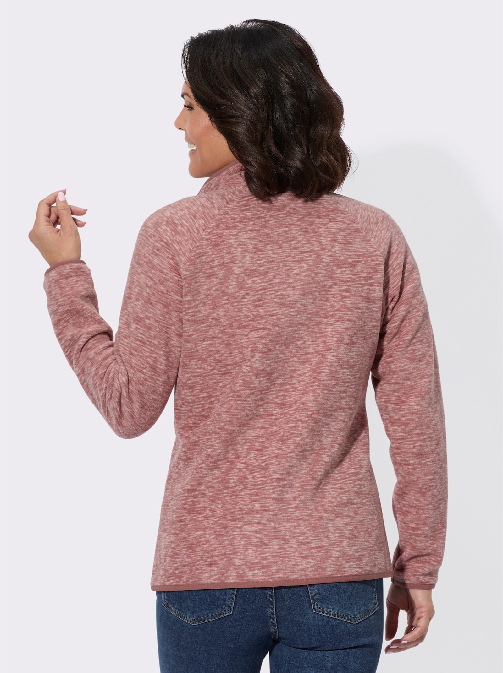 Fleecejacke mit Antipilling-Ausrüstung - hortensie-rosenholz-bedruckt