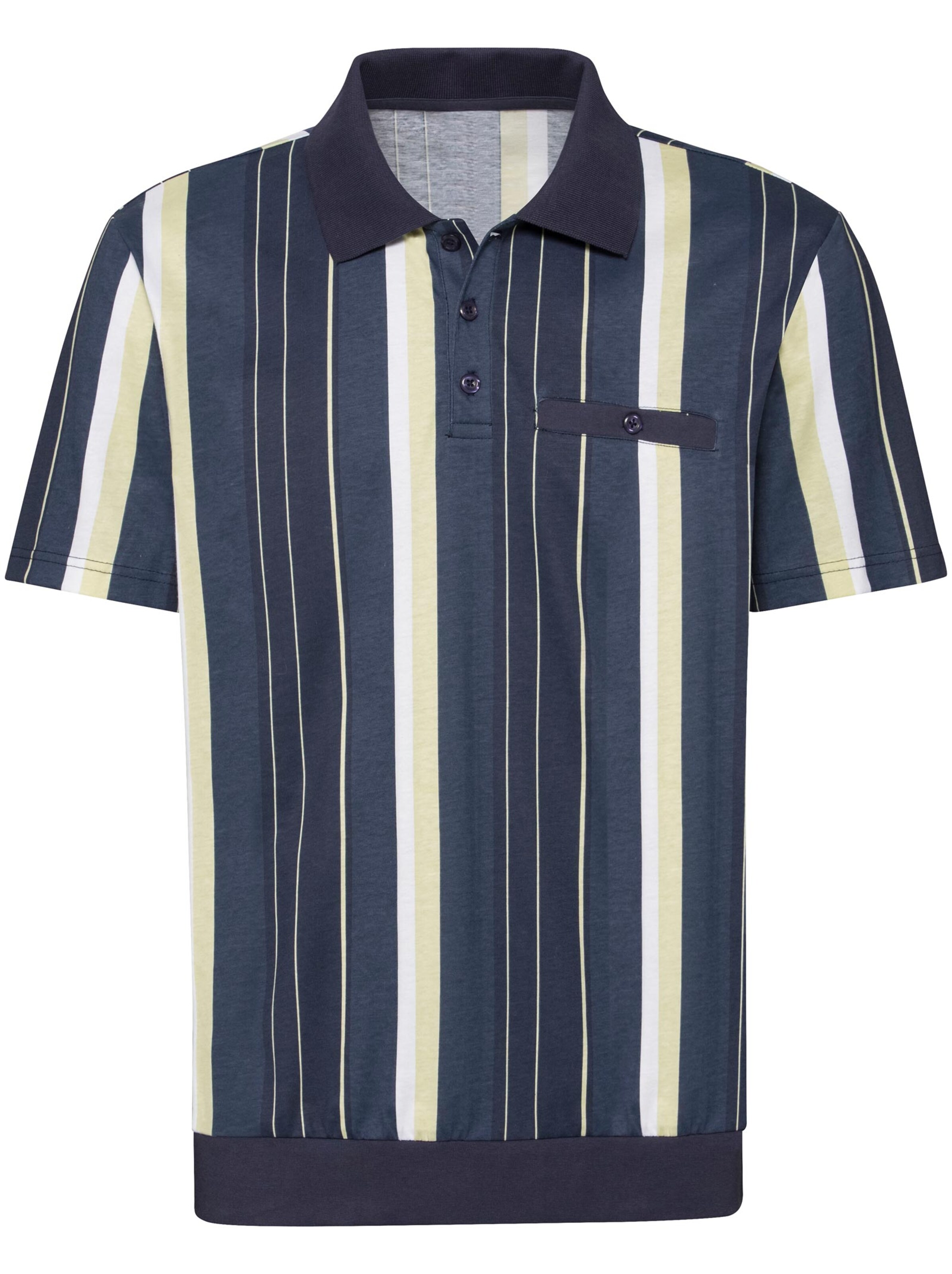 Poloshirt - marine-gestreift
