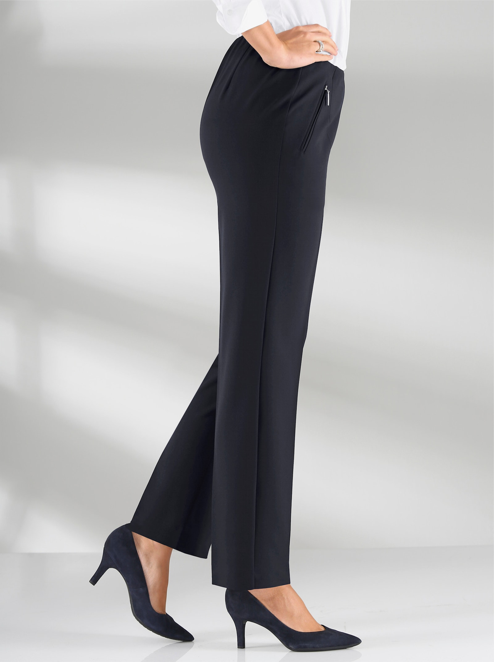 Adelina by Scheiter Schlupfhose mit Bügelfalten - marine