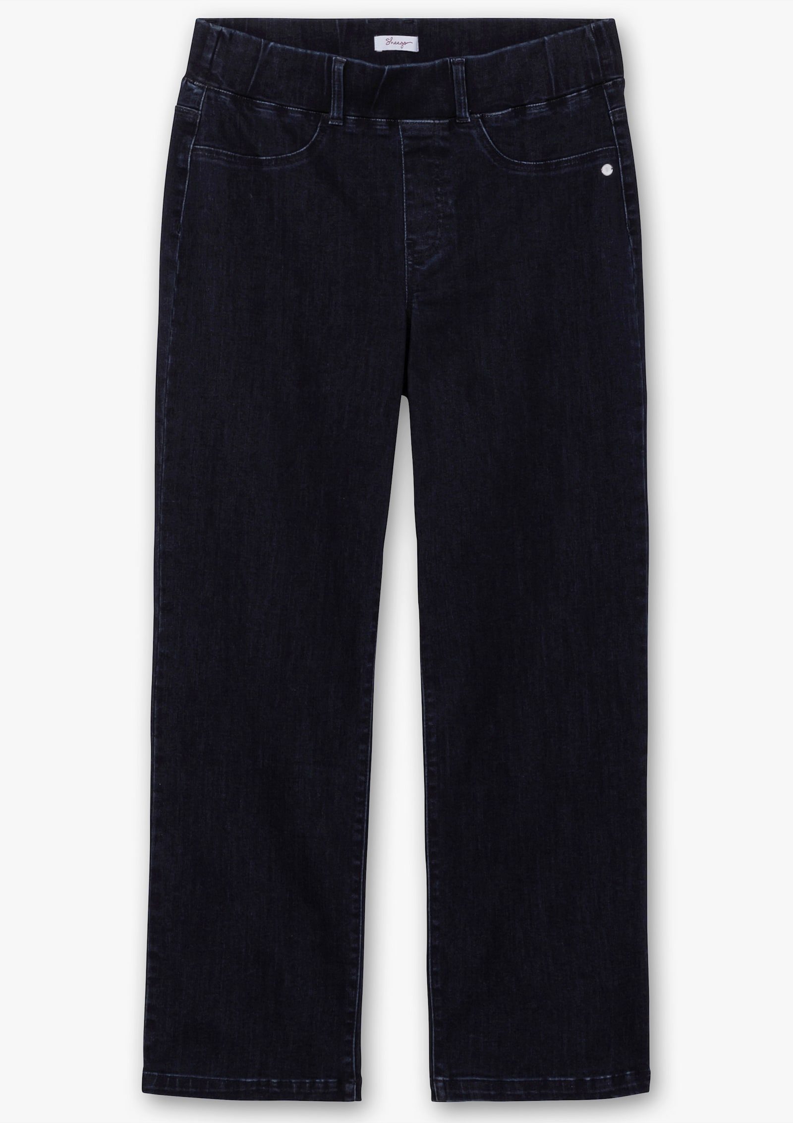 sheego Schlupfjeans mit durchgehend weitem Bein - dark blue denim