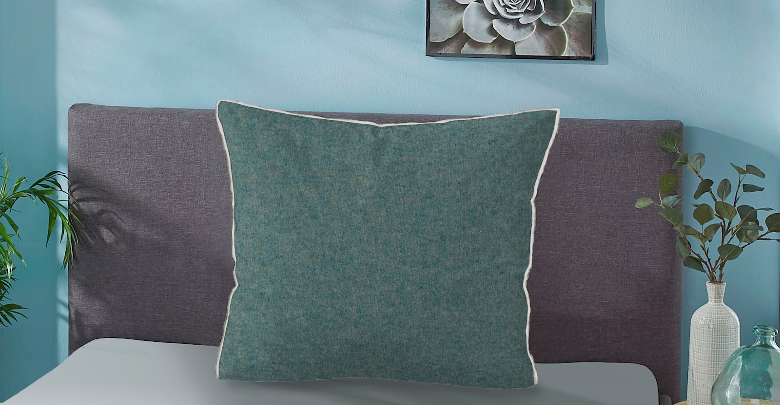 Biberna Bettwäsche - salbei-grau-meliert