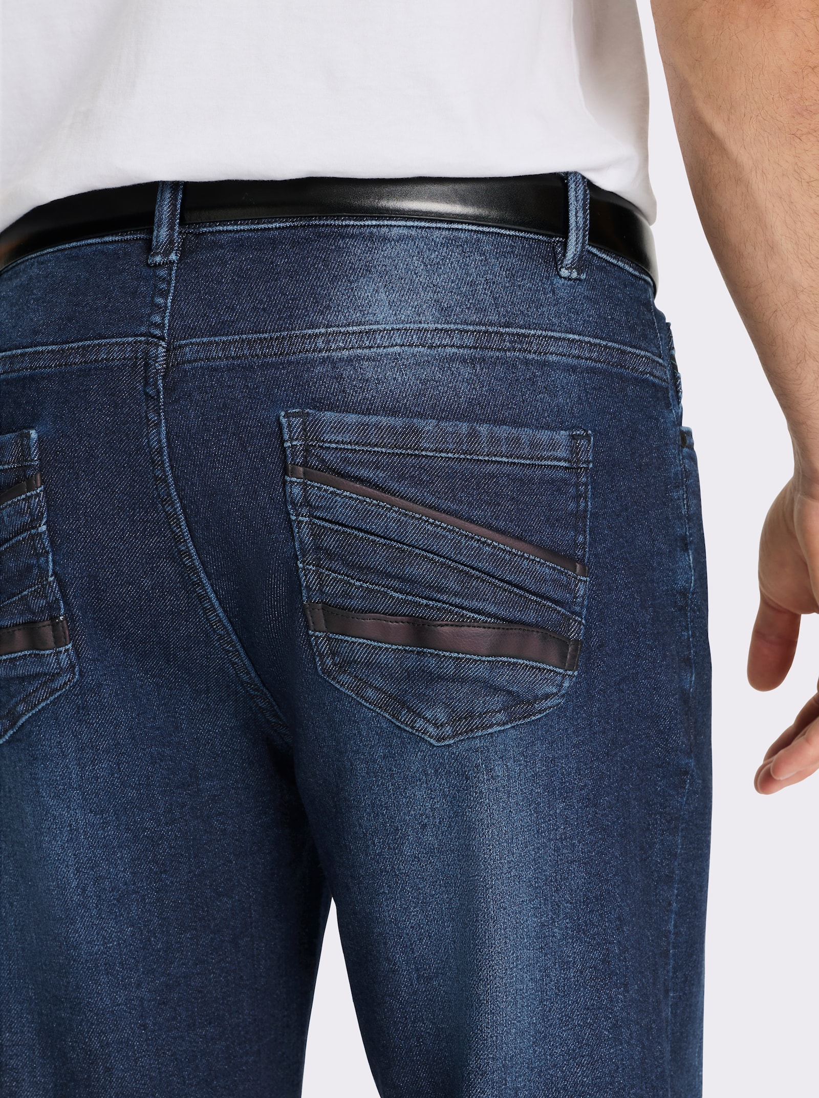 Marco Donati 5-Pocket-Jeans in Baumwoll-Stretch-Qualität - blue-stone-washed