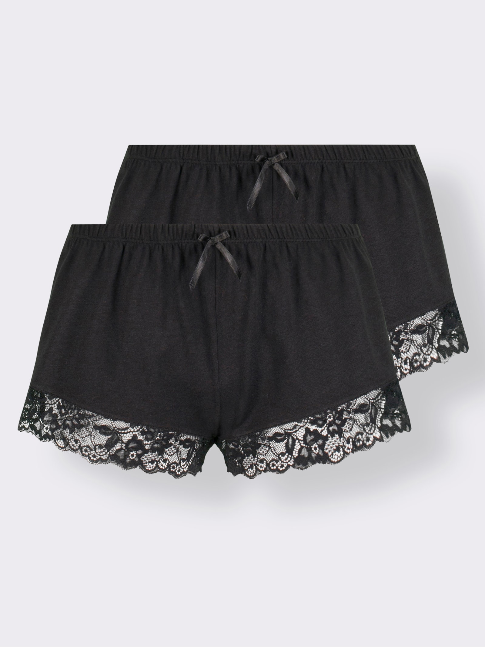 wäschepur Panty mit transparenter Spitze - schwarz