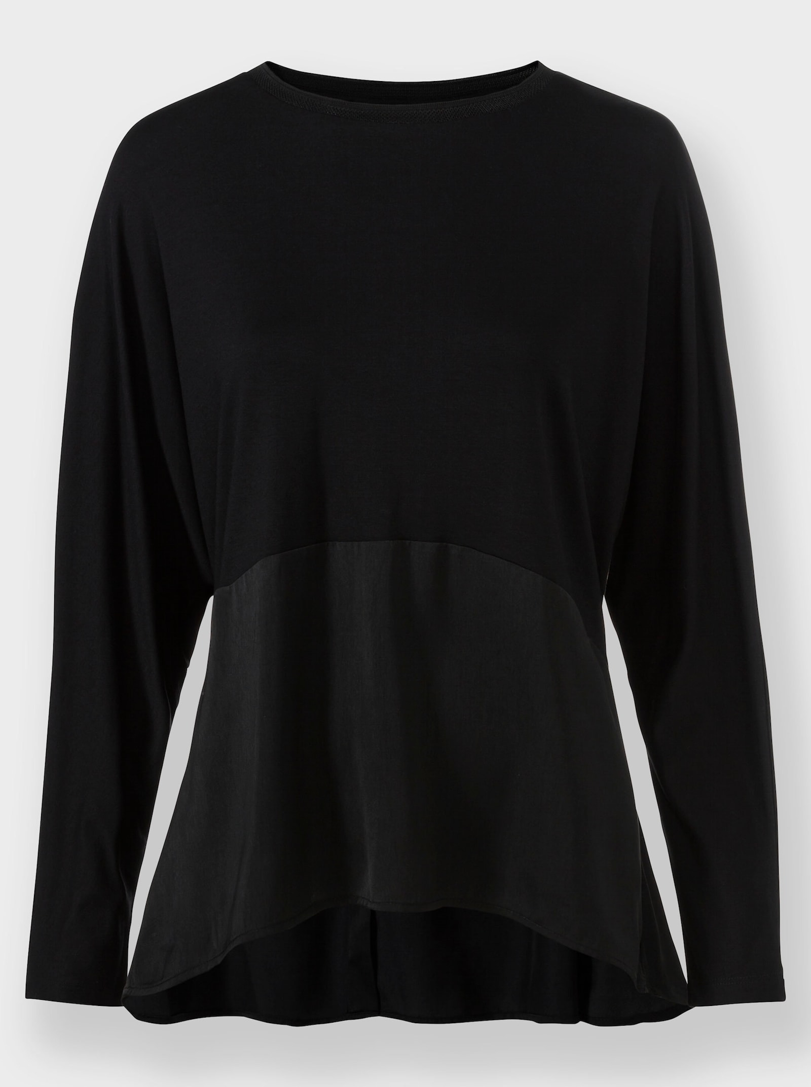 heine Fledermausshirt im Lagen-Look - schwarz