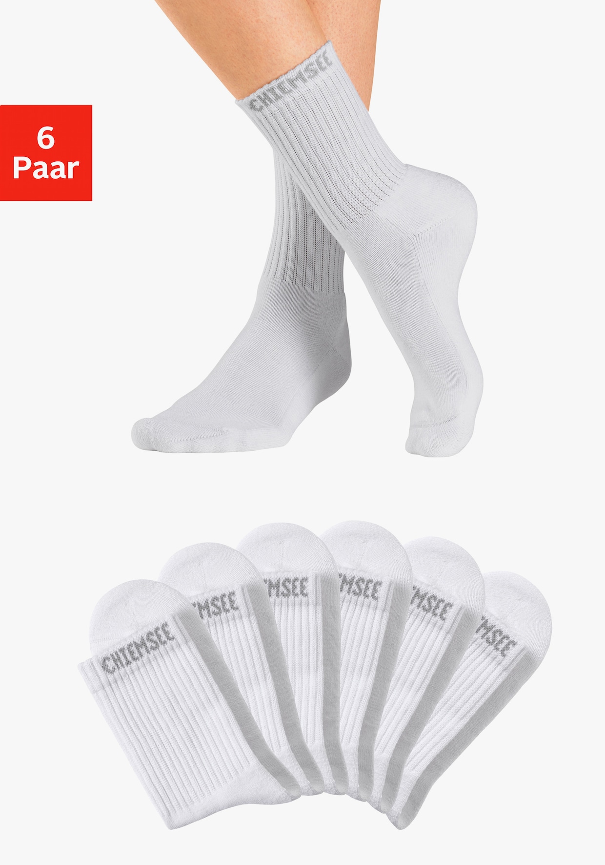 Chiemsee Chaussettes de tennis - blanc