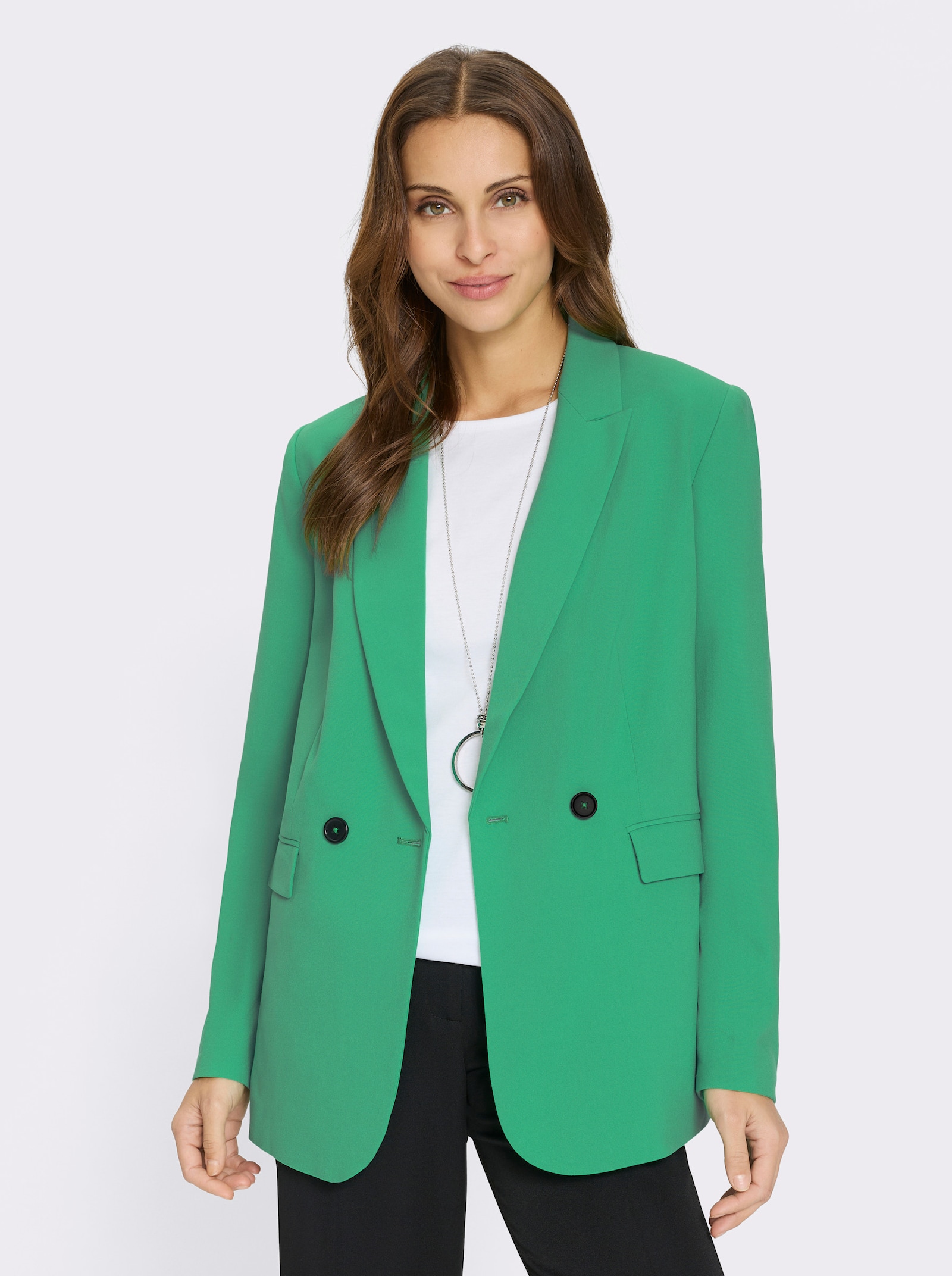 Blazer mit knöpfbarer Innentasche - grasgrün