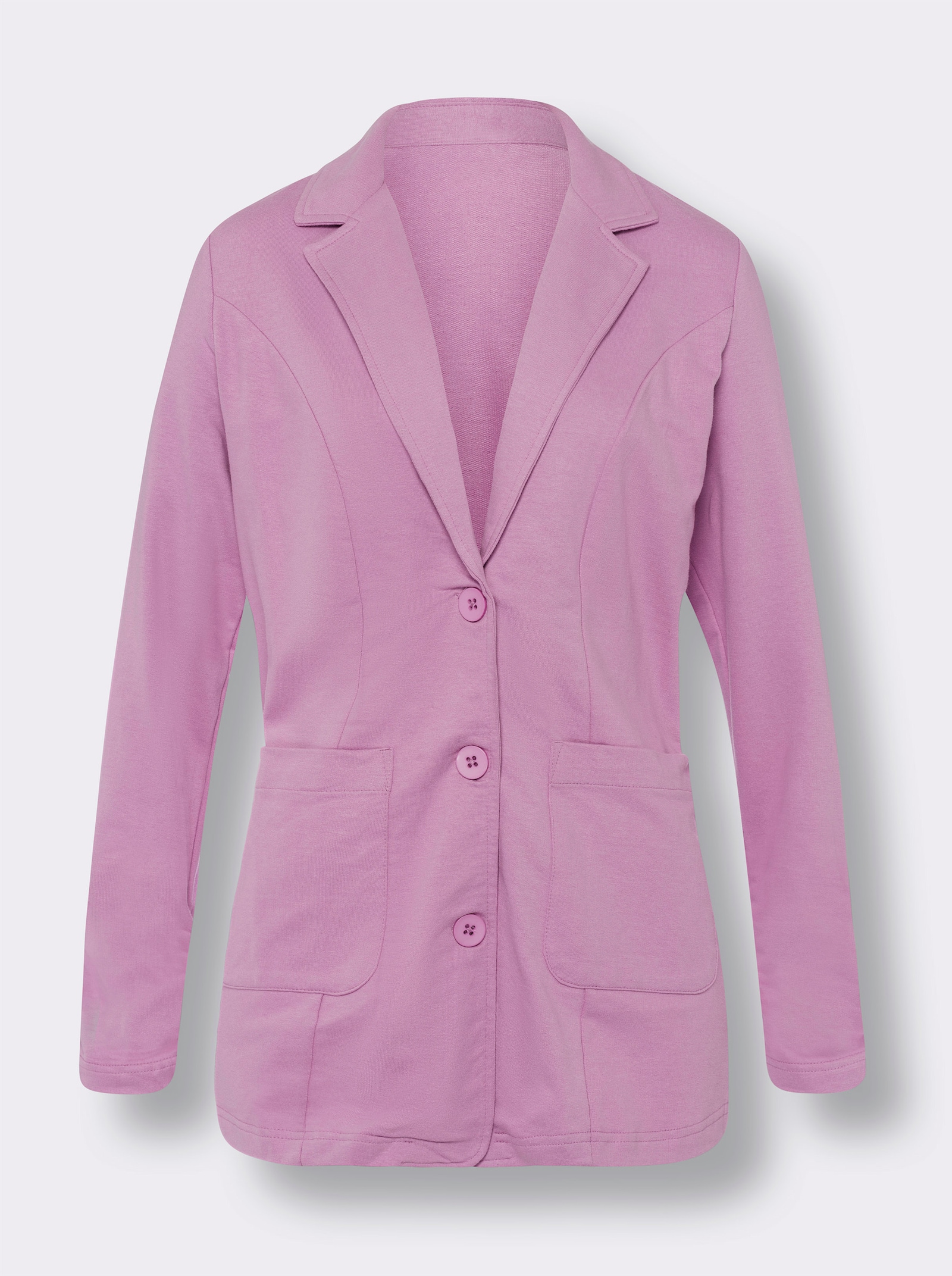 Sweatblazer am Ärmel gerafft - orchidee