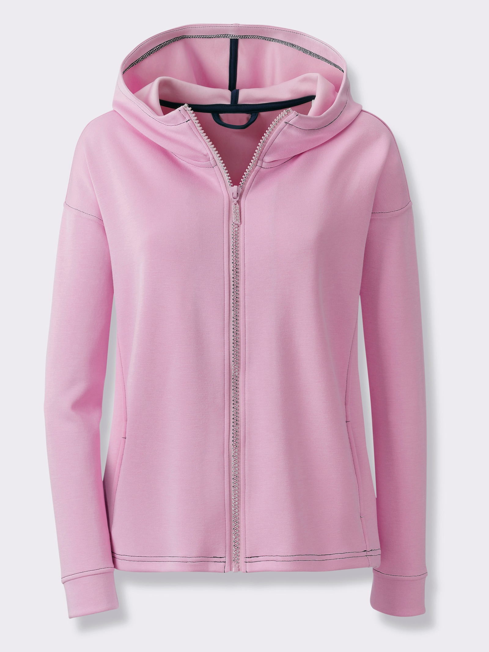heine Shirtjacke mit Kapuze - rosé