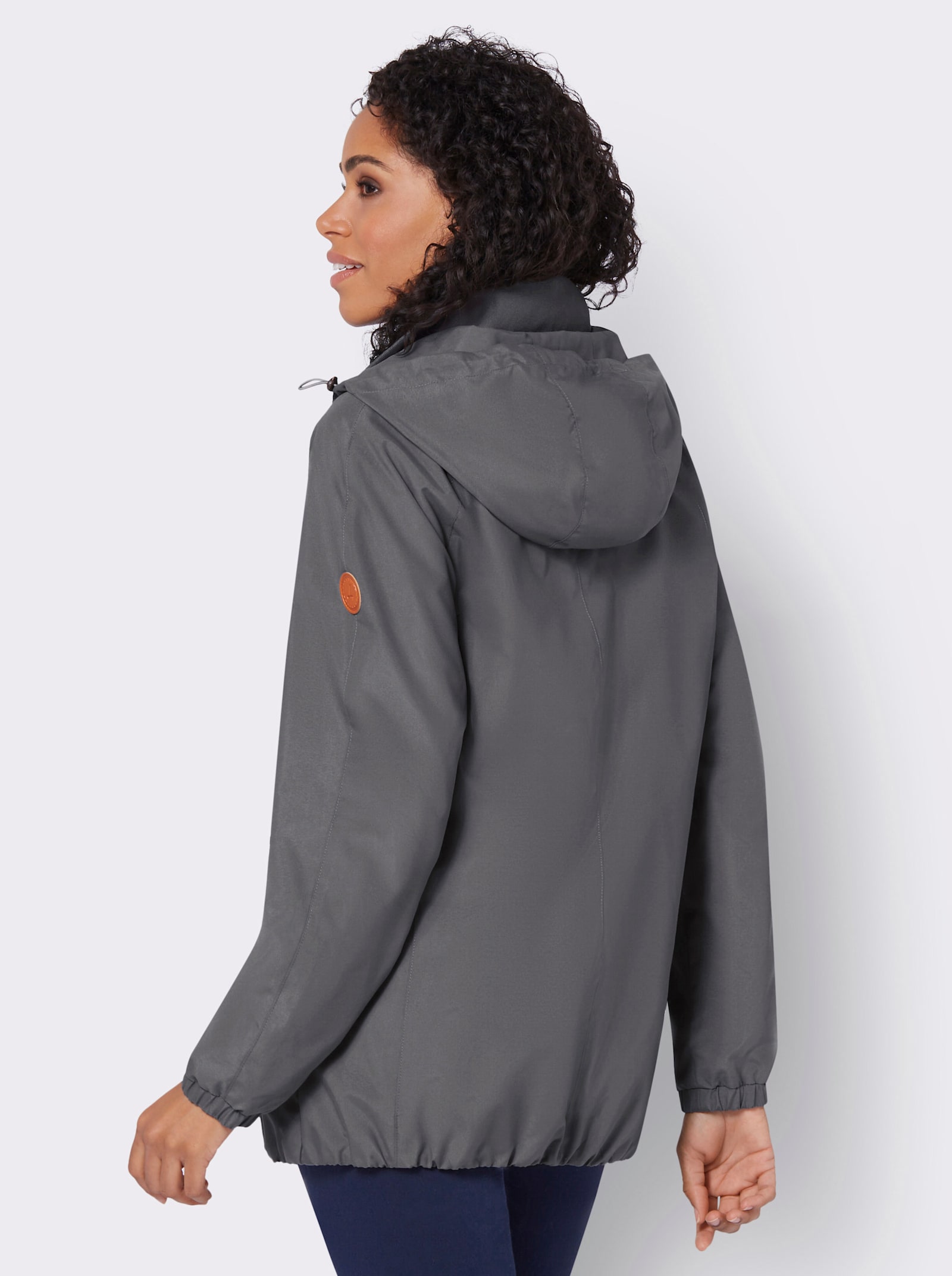 Übergangsjacke in Microfaser-Qualität - anthrazit