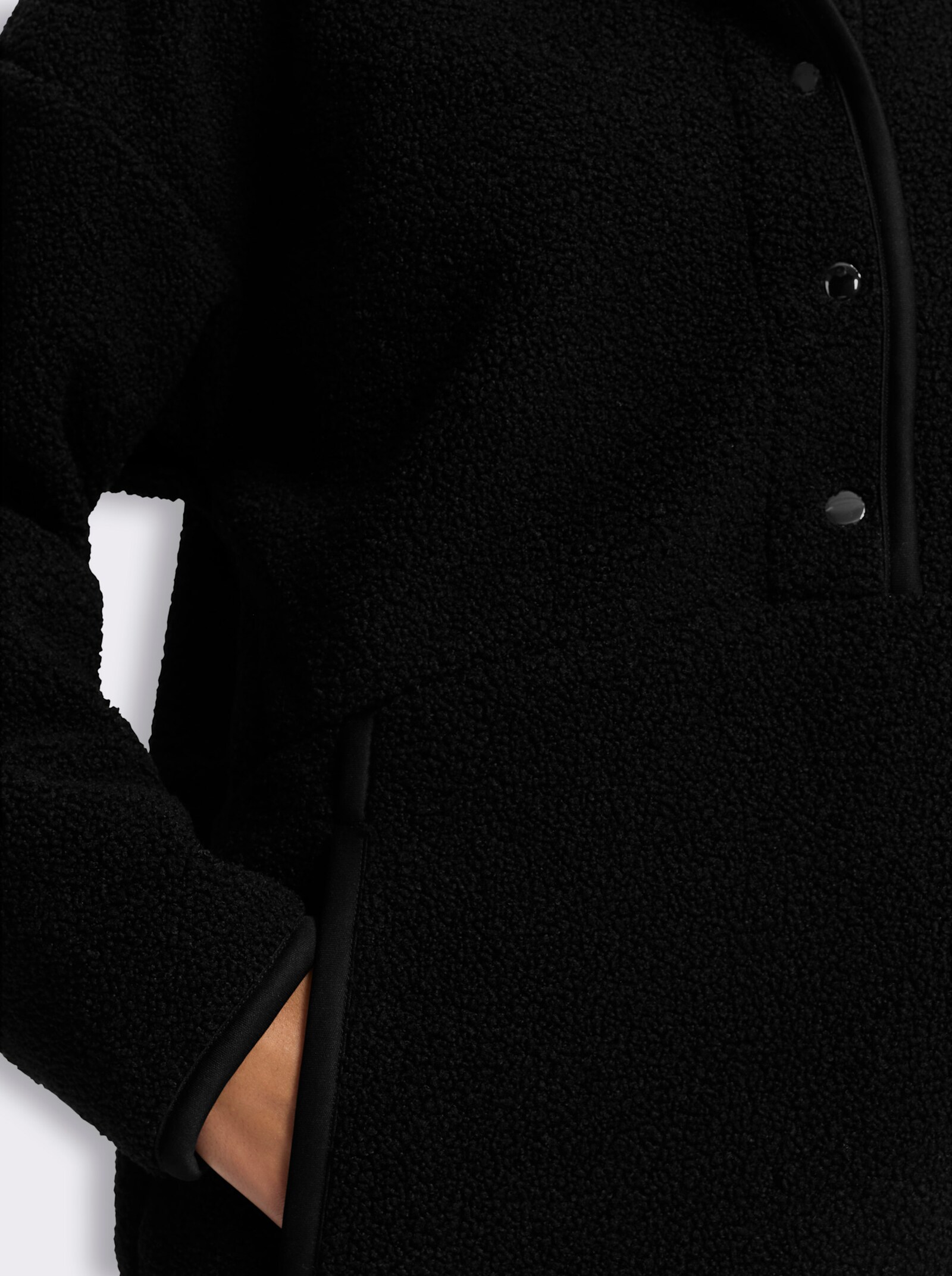 heine Wendeshirt aus Teddy-Fleece - schwarz