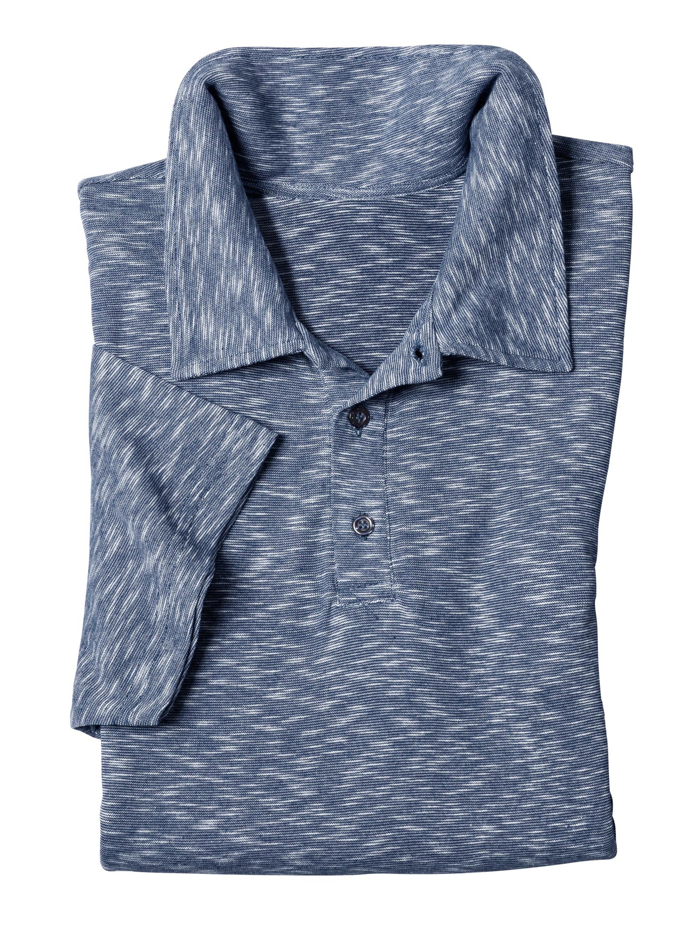 Poloshirt - marine-meliert