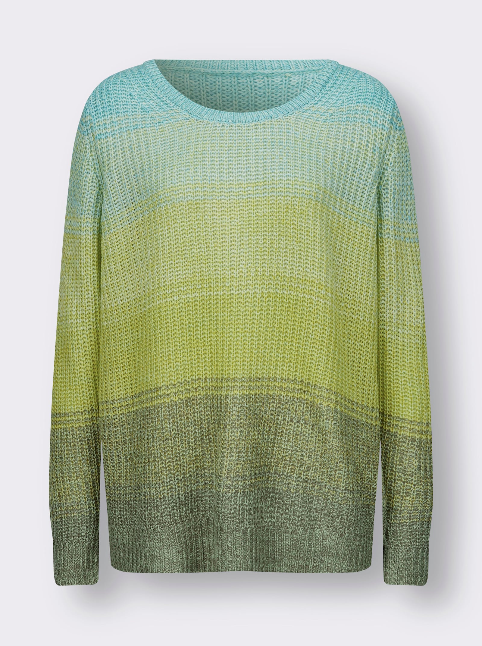 Pullover mit Farbverlauf - reseda-aqua-meliert