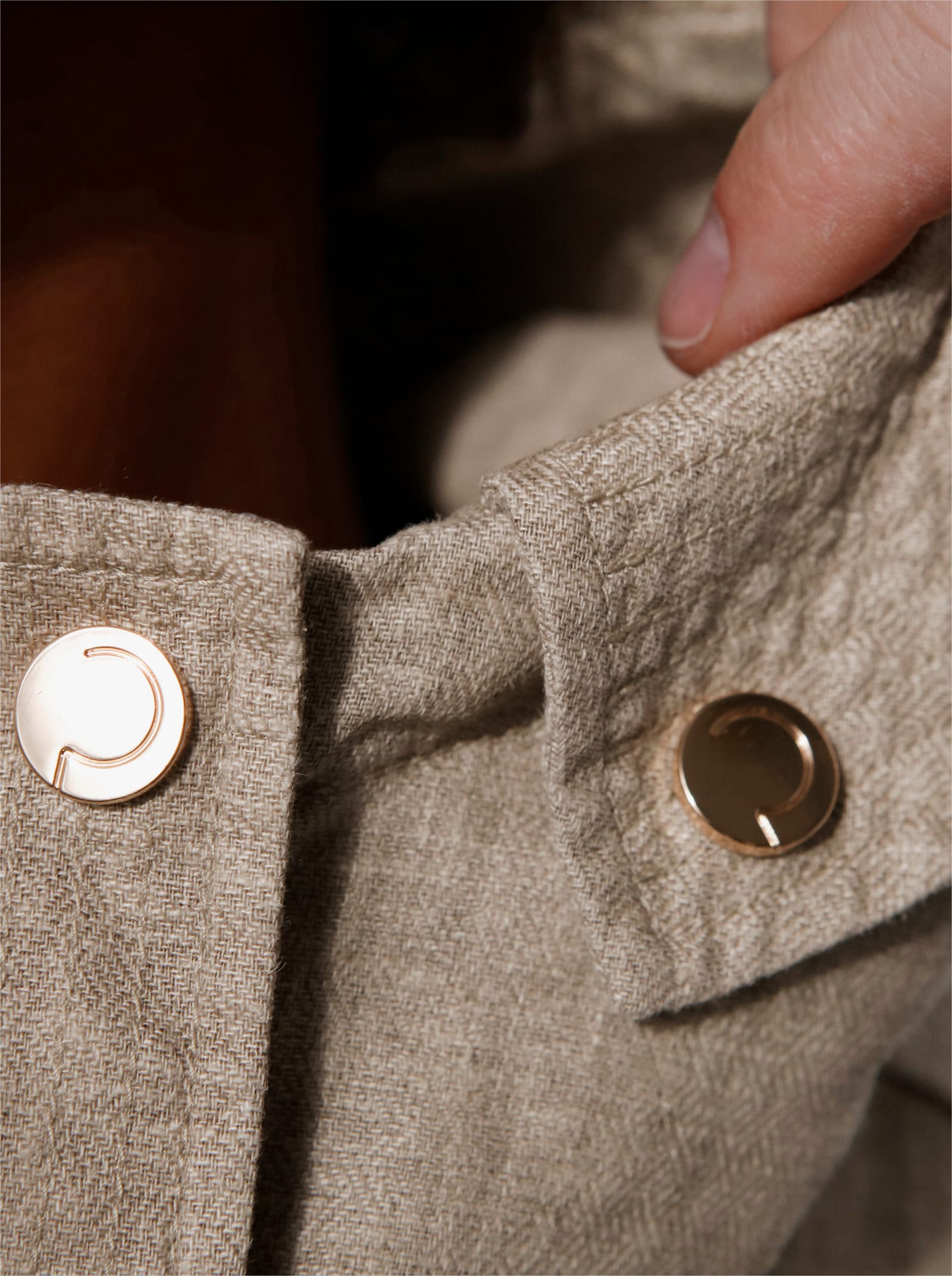 CREATION L PREMIUM Jacke mit 2-Wege-Reißverschluss - sesam