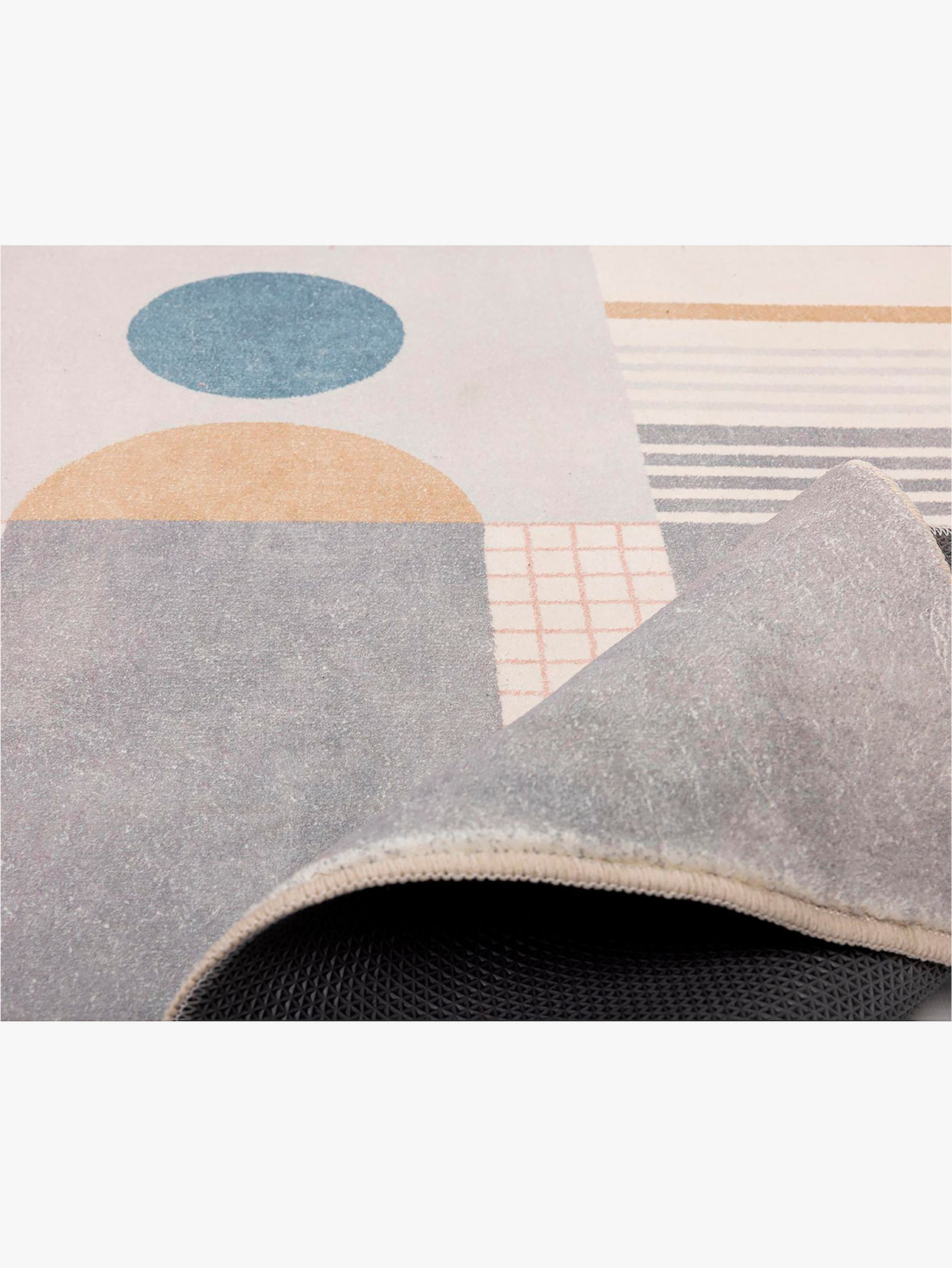 Theko Badematte - grau-gemustert