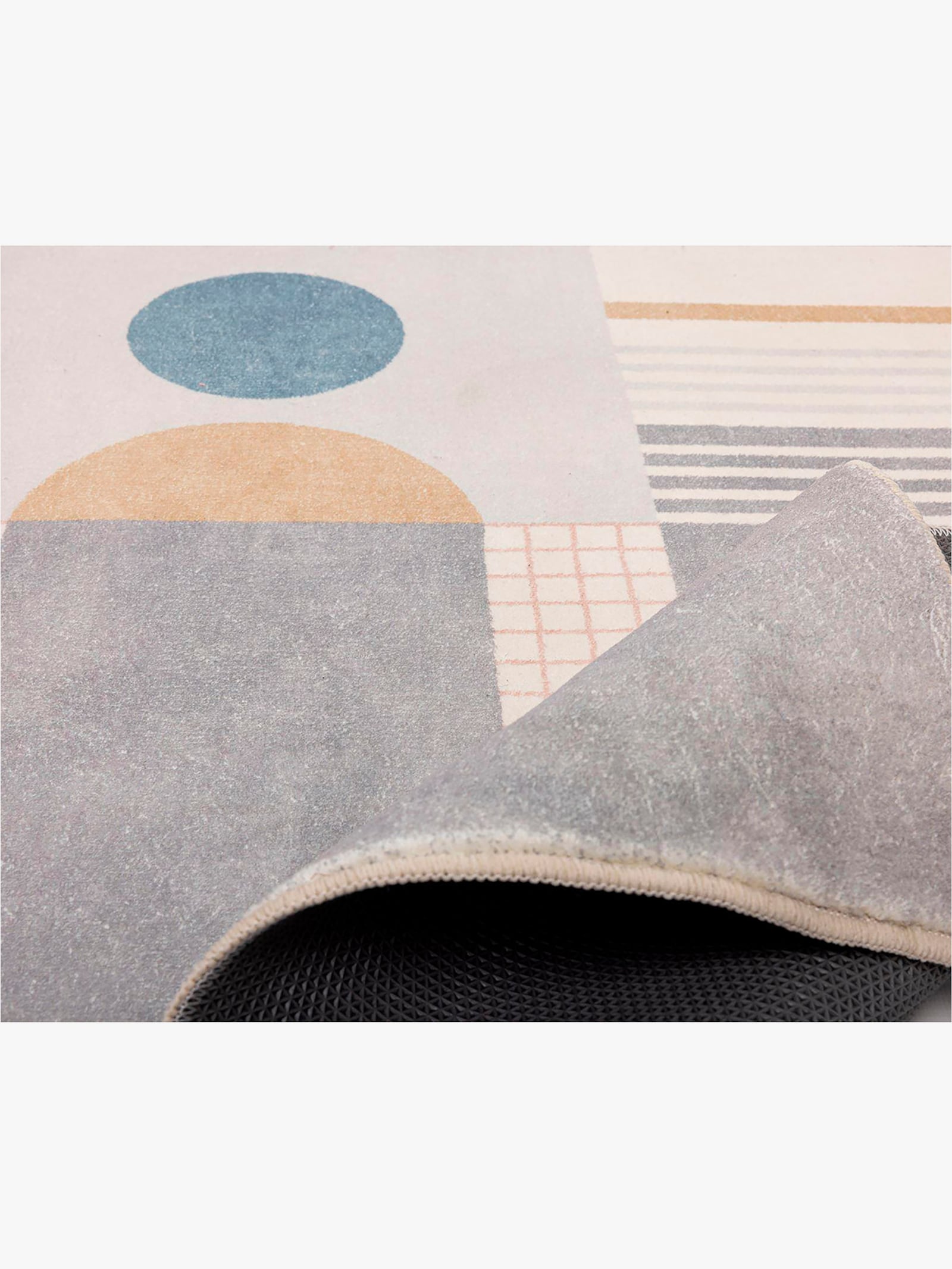 Theko Badematte - grau-gemustert